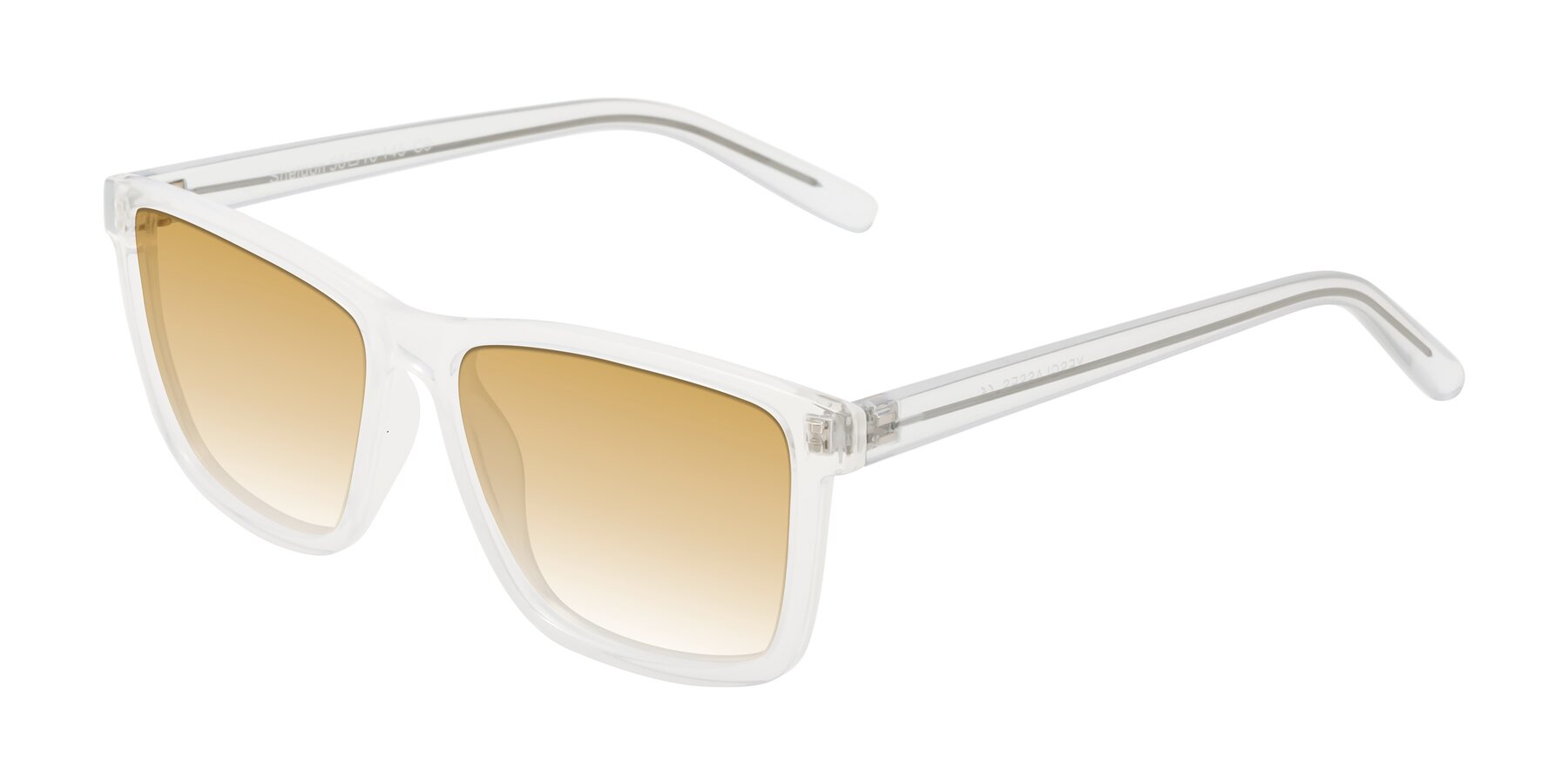Angle of Sheldon in Translucent White with Champagne Gradient Lenses