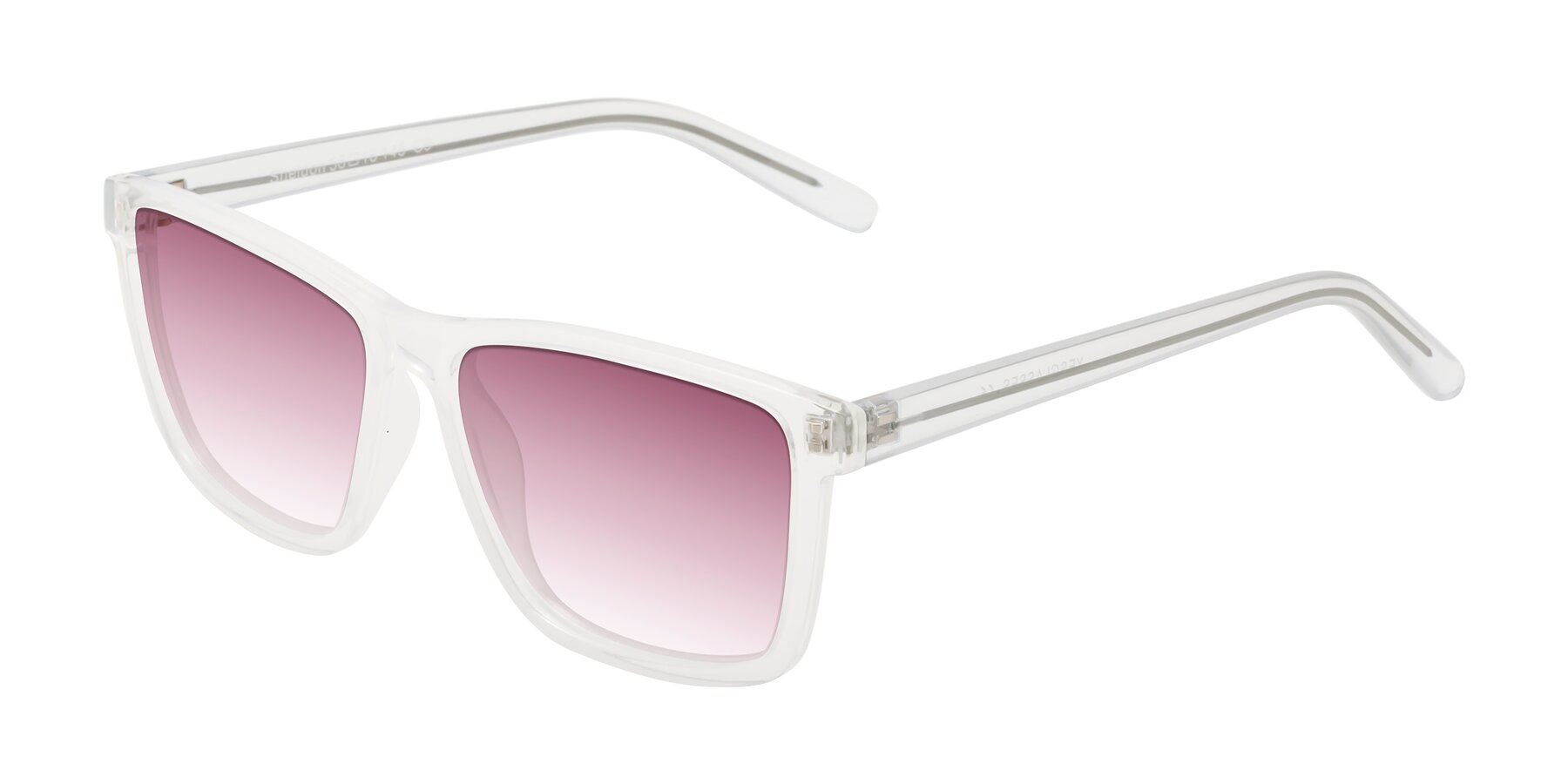 Angle of Sheldon in Translucent White with Wine Gradient Lenses