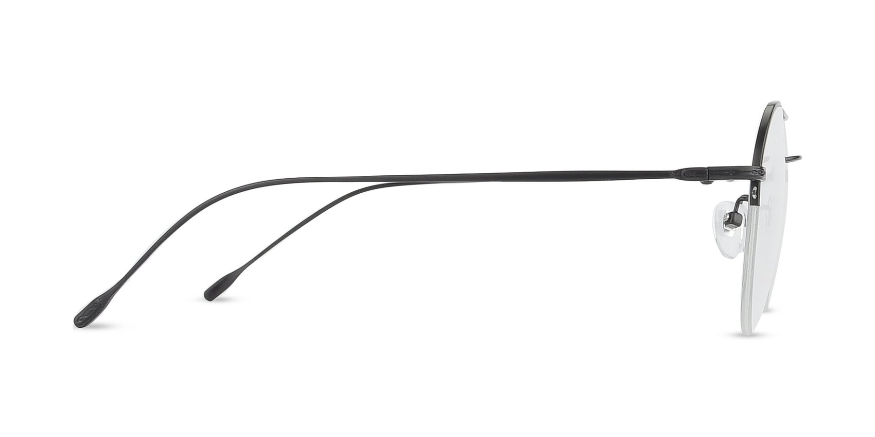 Side of ST105 in Black with Clear Eyeglass Lenses