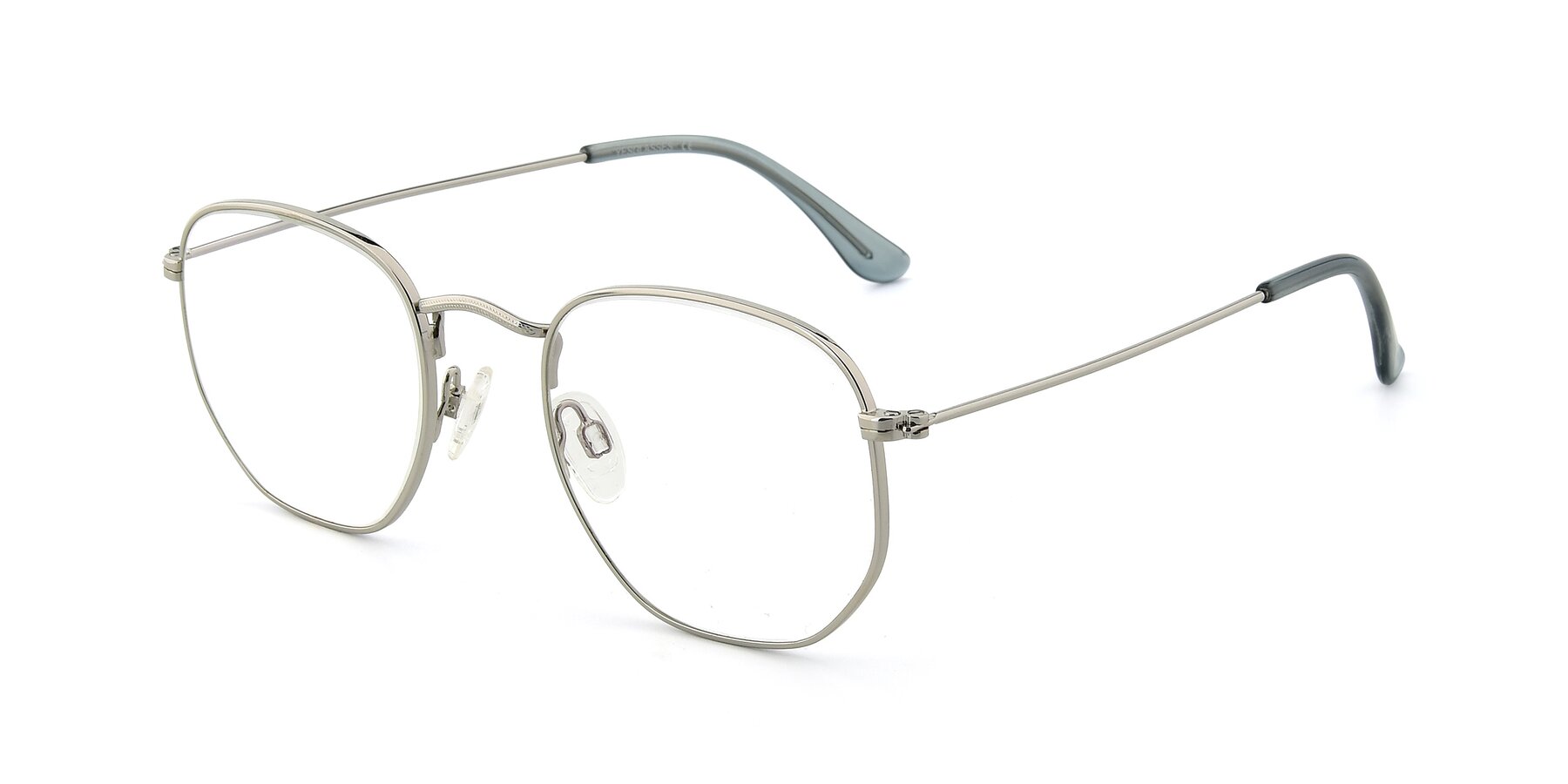 Angle of SSR1943 in Silver with Clear Reading Eyeglass Lenses