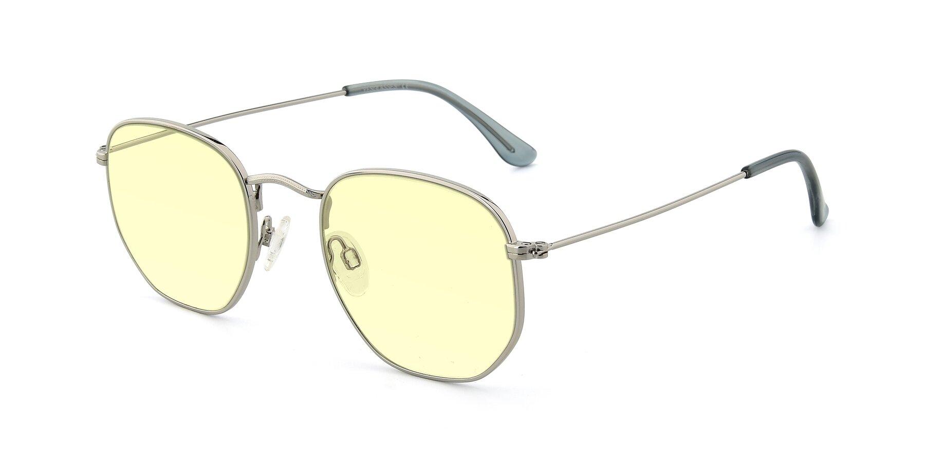 Angle of SSR1943 in Silver with Light Yellow Tinted Lenses