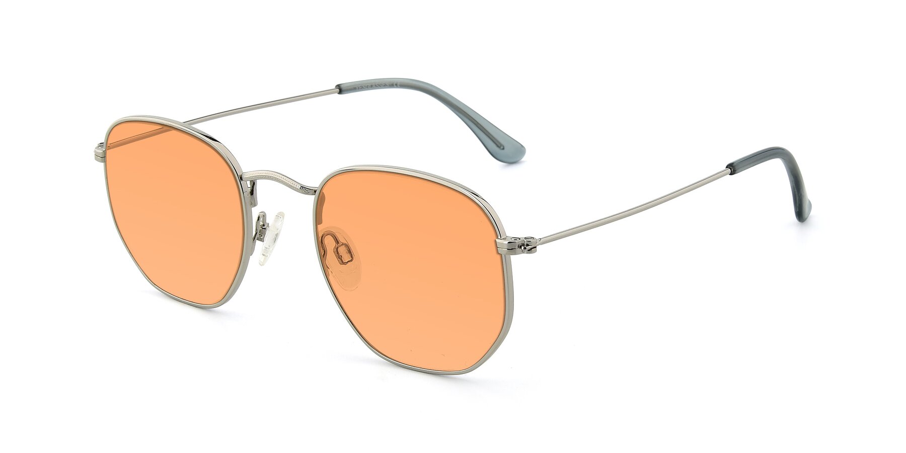 Angle of SSR1943 in Silver with Medium Orange Tinted Lenses