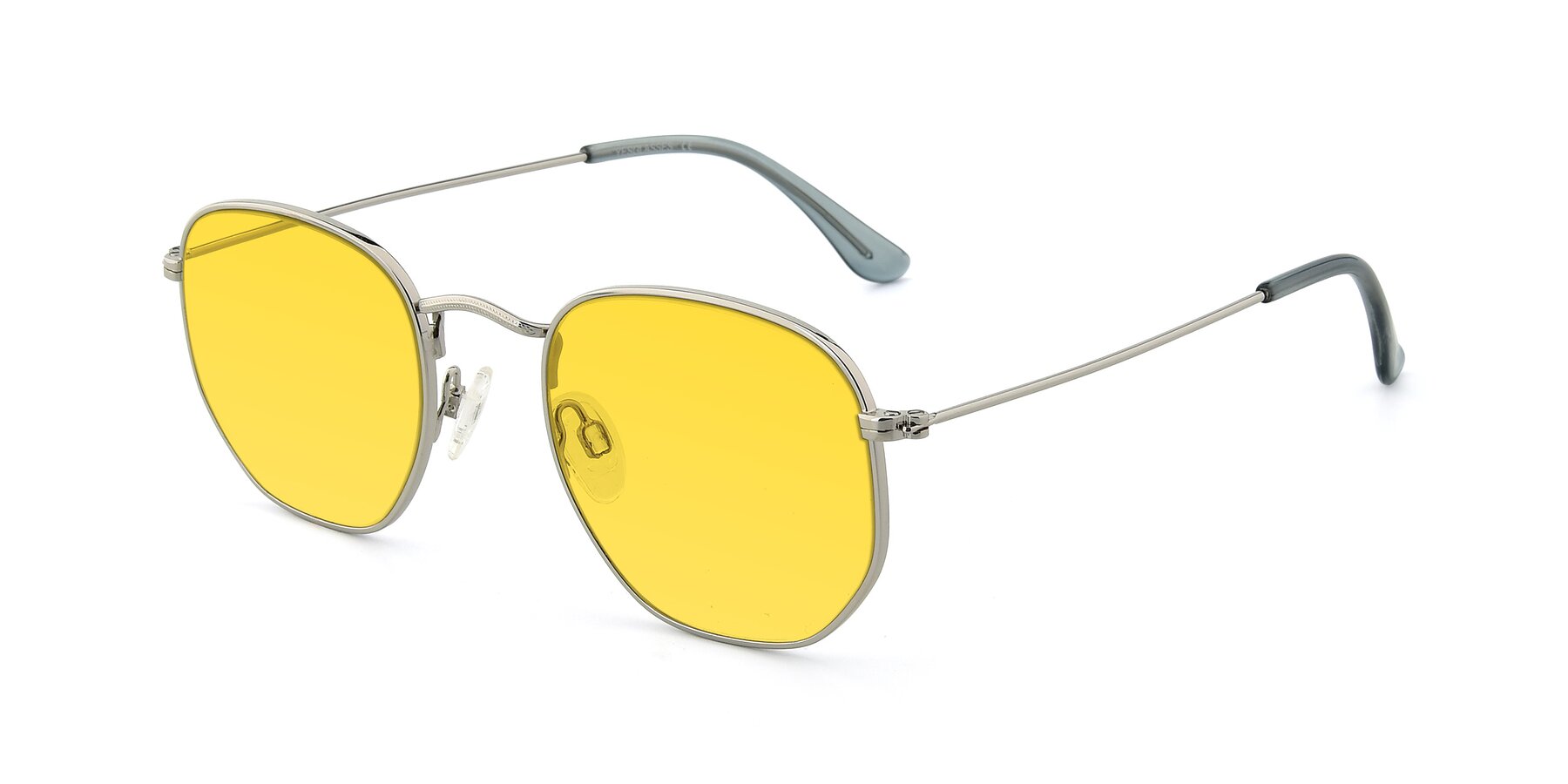 Angle of SSR1943 in Silver with Yellow Tinted Lenses
