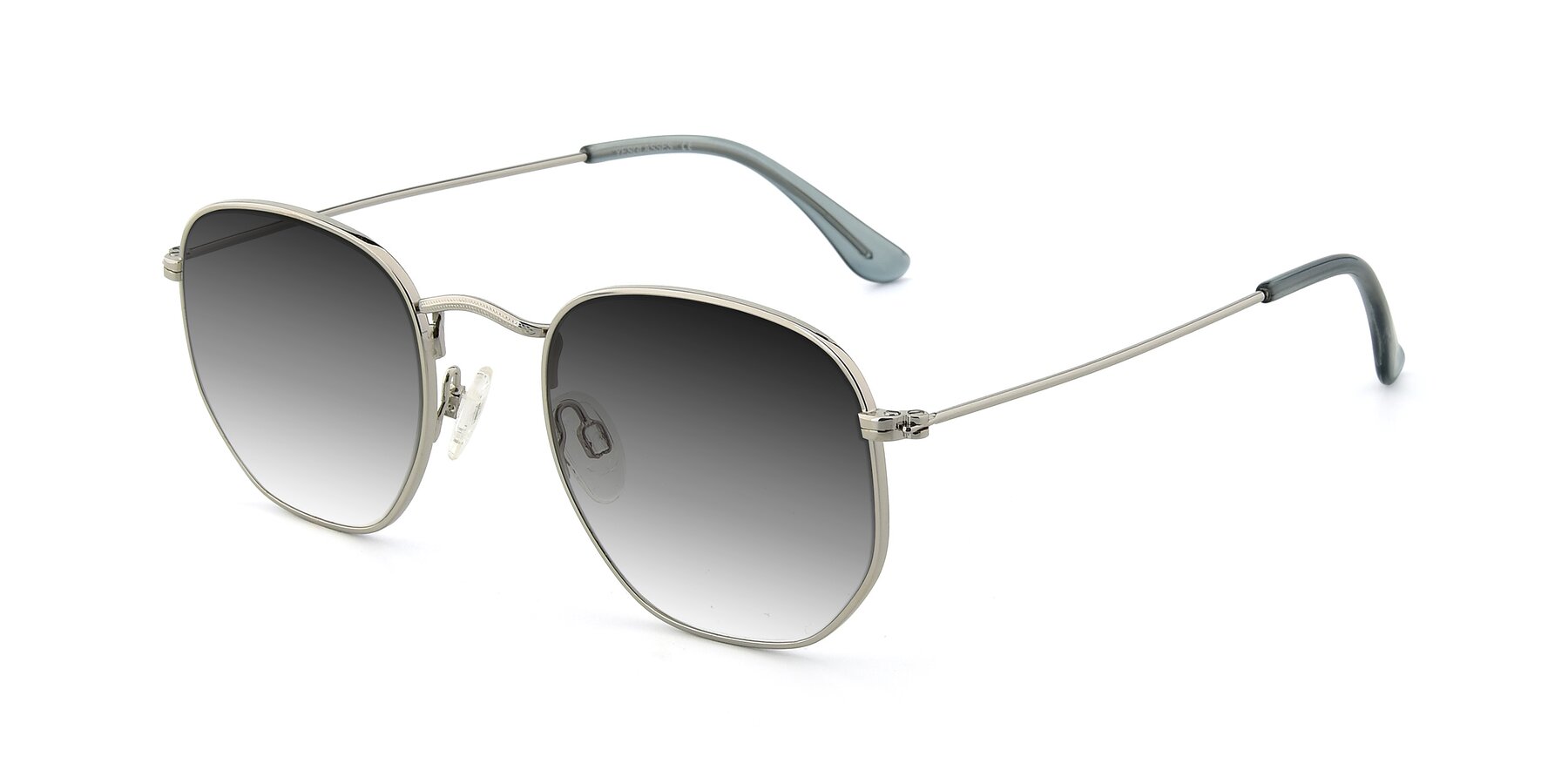 Angle of SSR1943 in Silver with Gray Gradient Lenses
