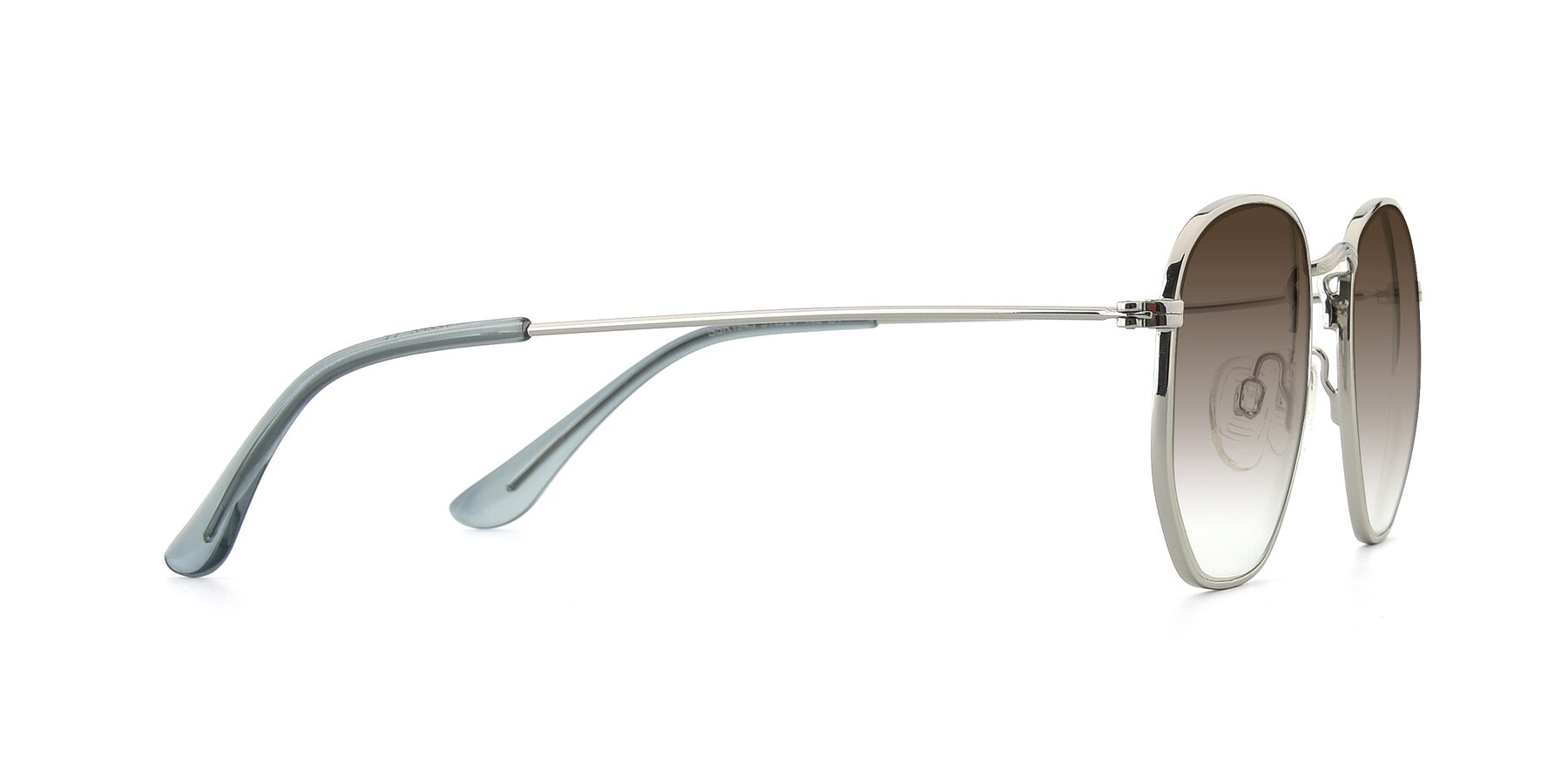 Side of SSR1943 in Silver with Brown Gradient Lenses