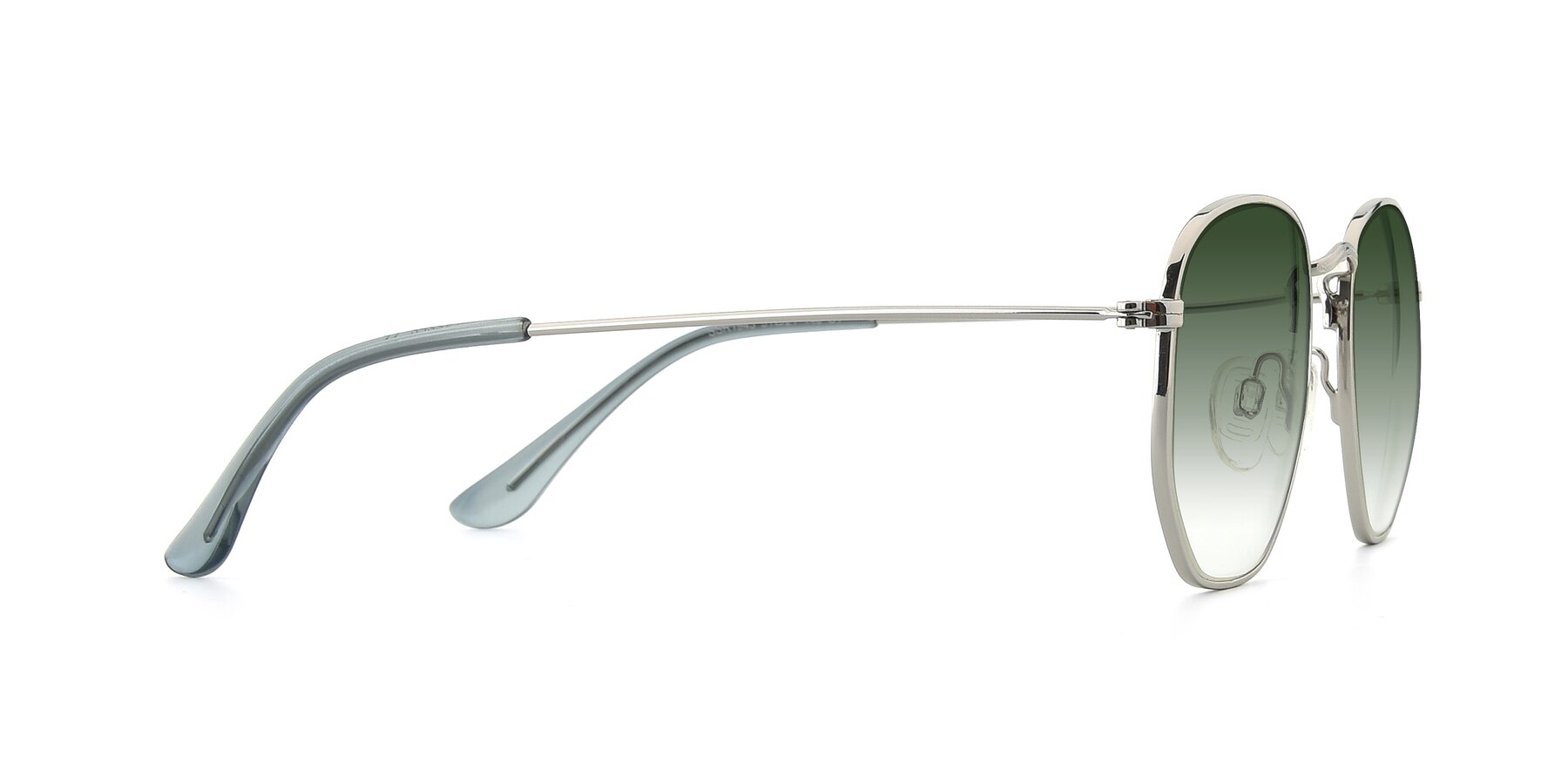 Side of SSR1943 in Silver with Green Gradient Lenses