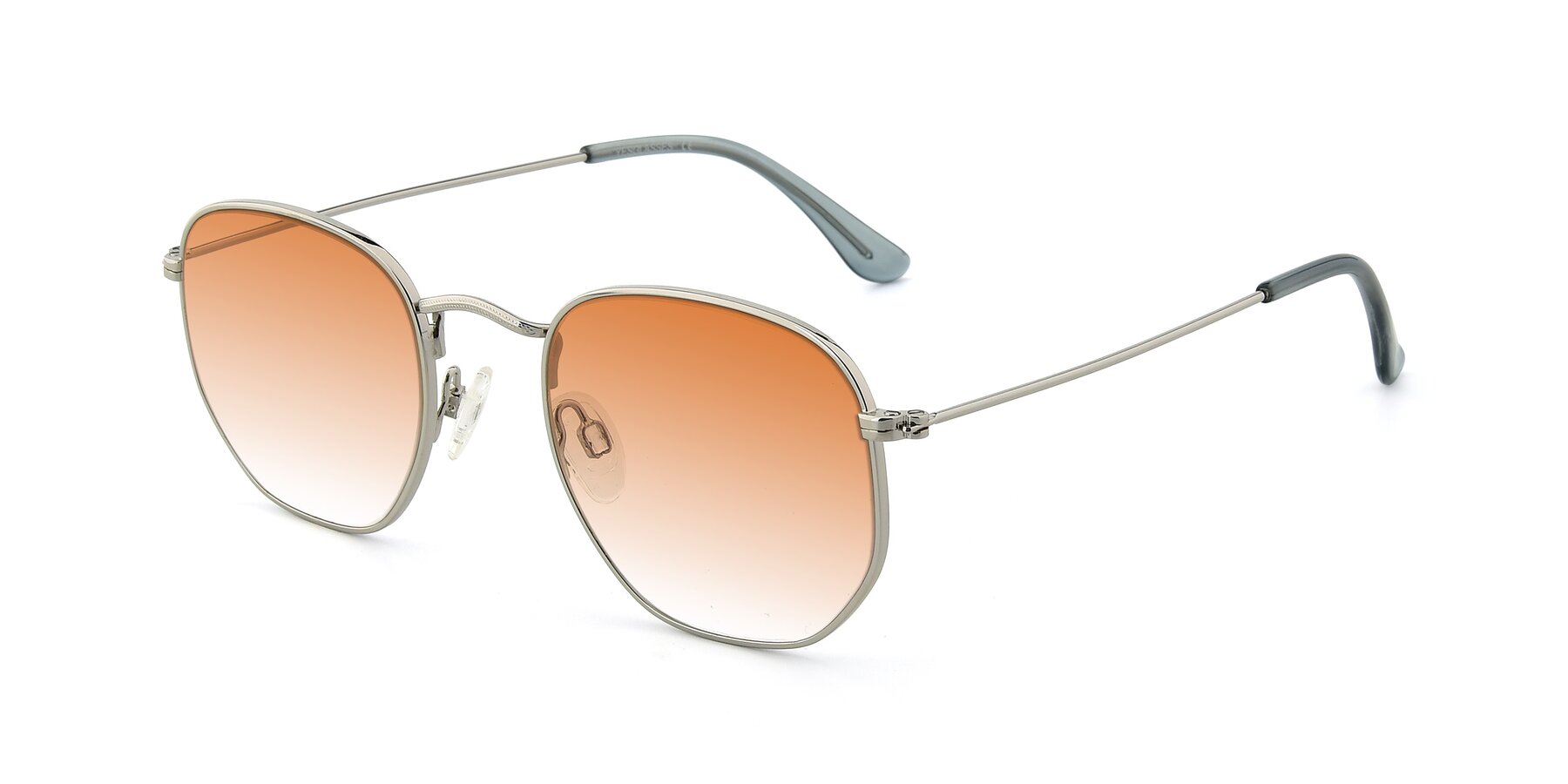 Angle of SSR1943 in Silver with Orange Gradient Lenses