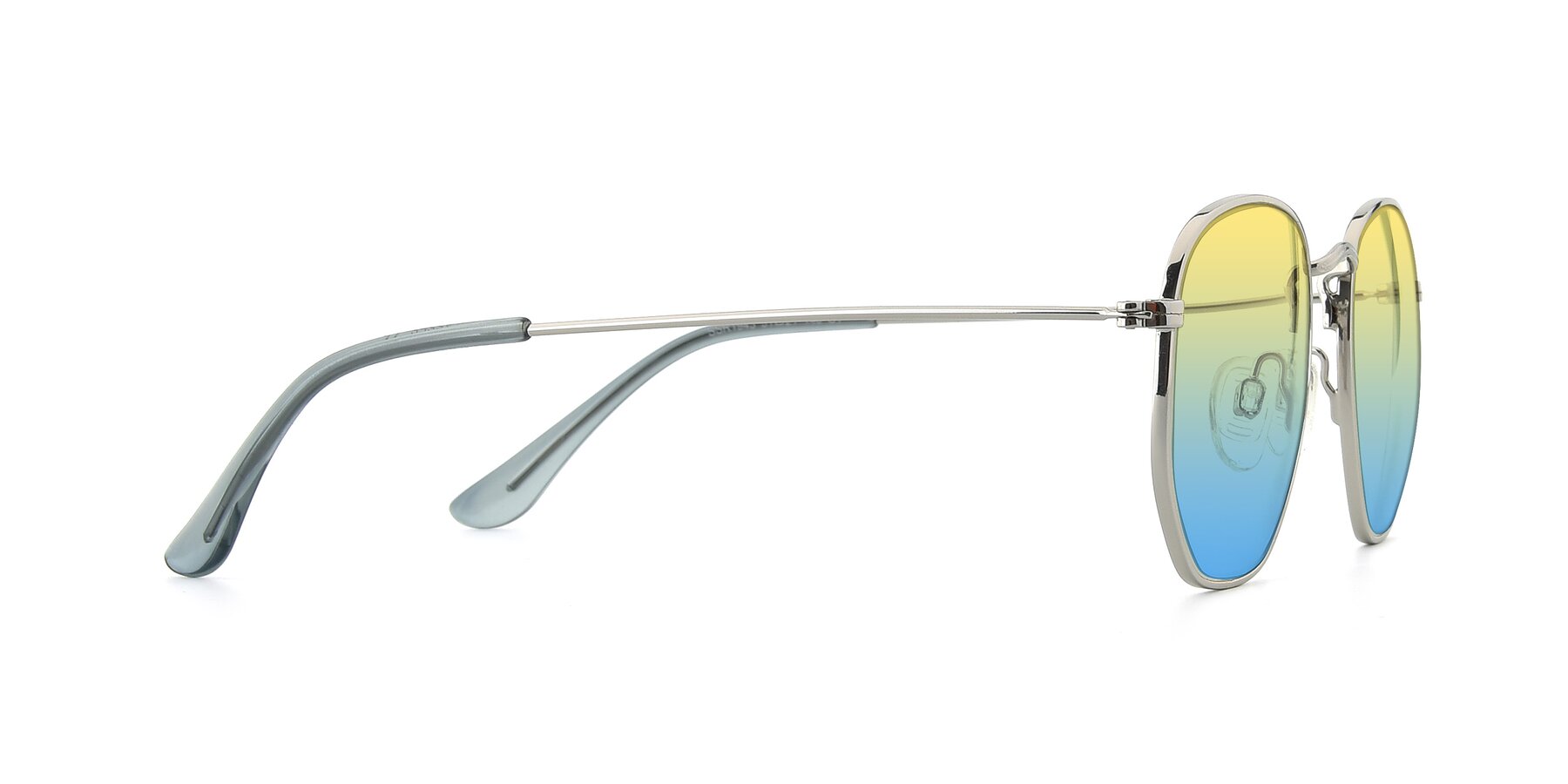 Side of SSR1943 in Silver with Yellow / Blue Gradient Lenses