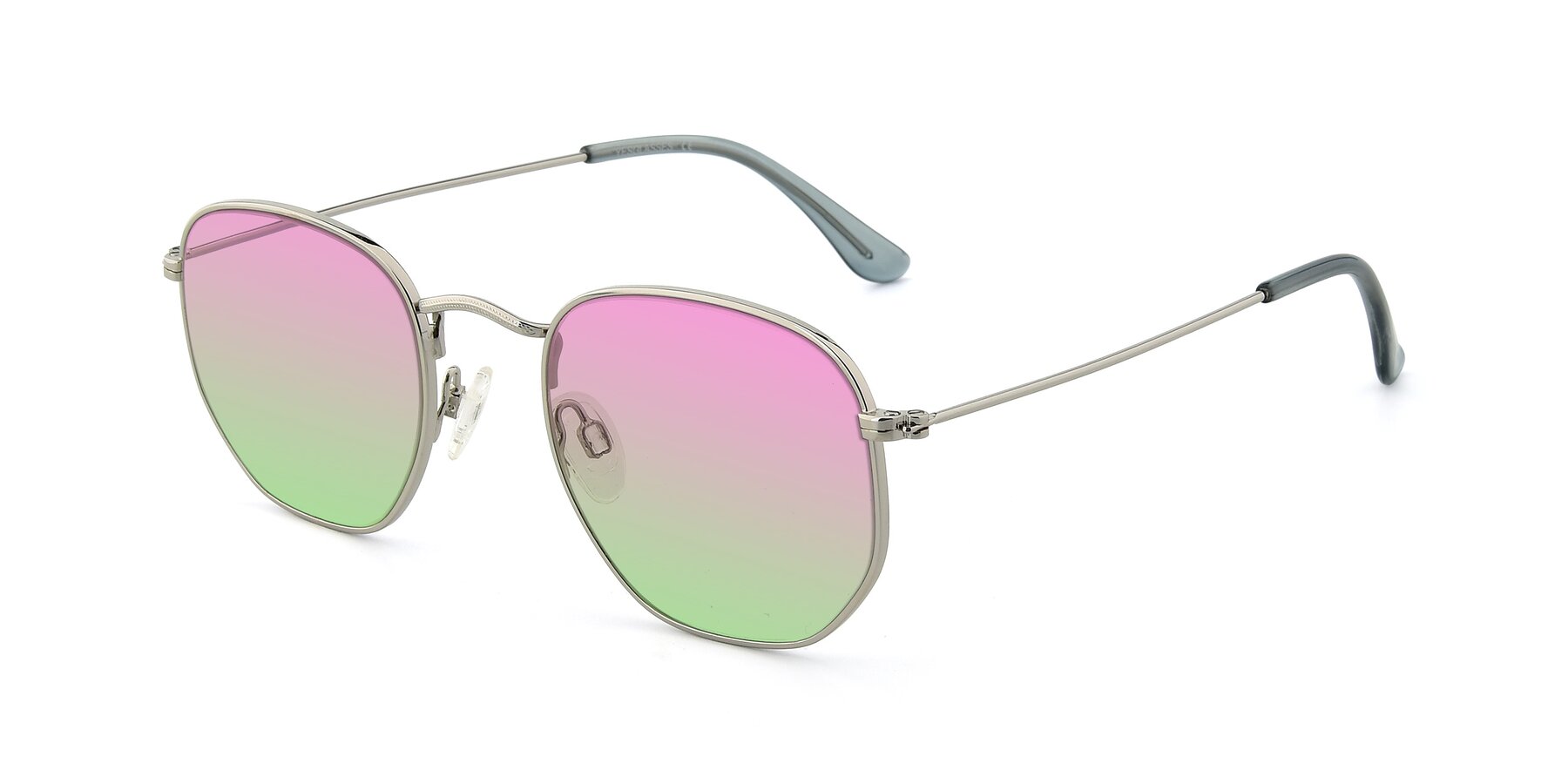 Angle of SSR1943 in Silver with Pink / Green Gradient Lenses