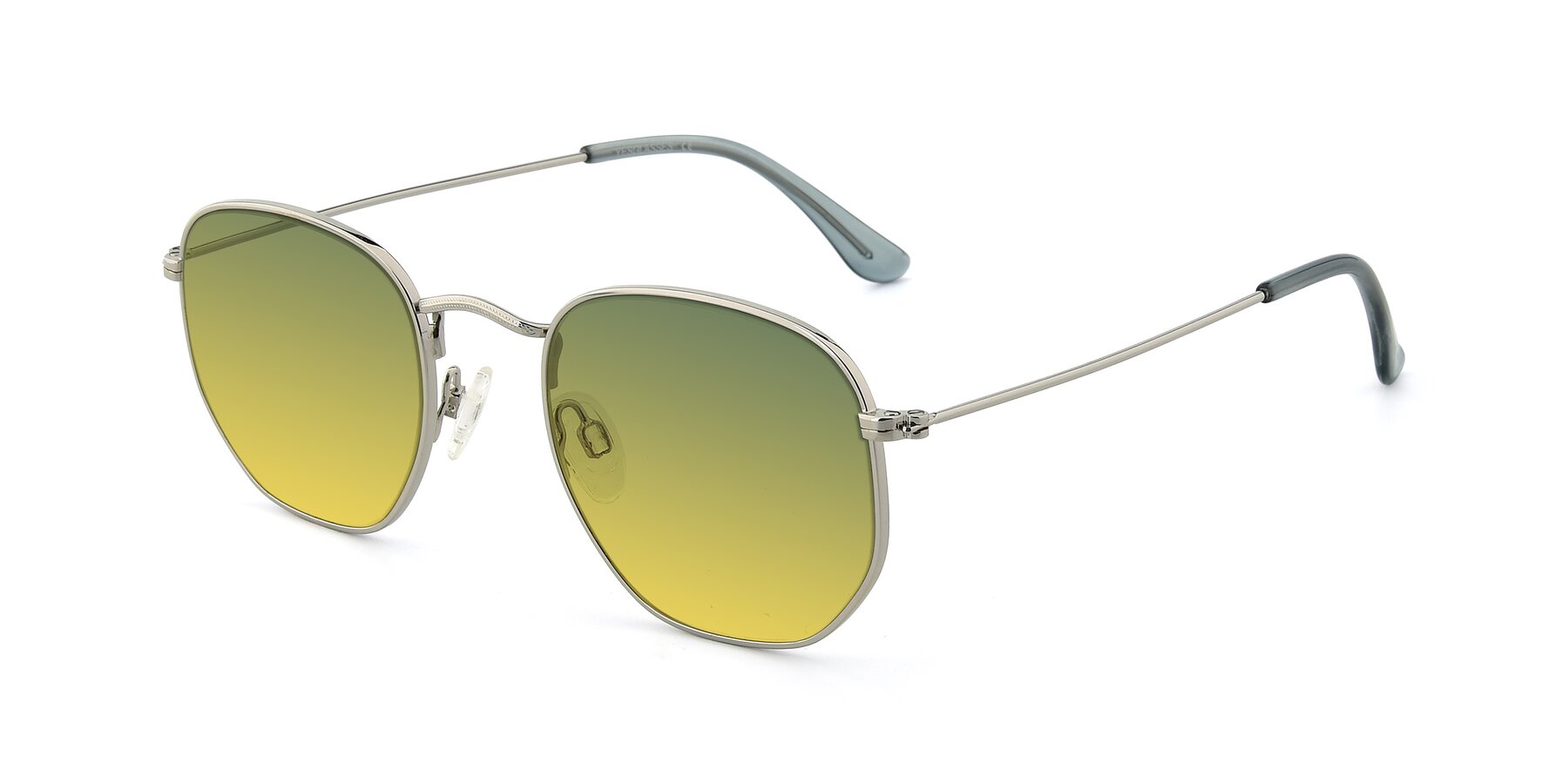 Angle of SSR1943 in Silver with Green / Yellow Gradient Lenses