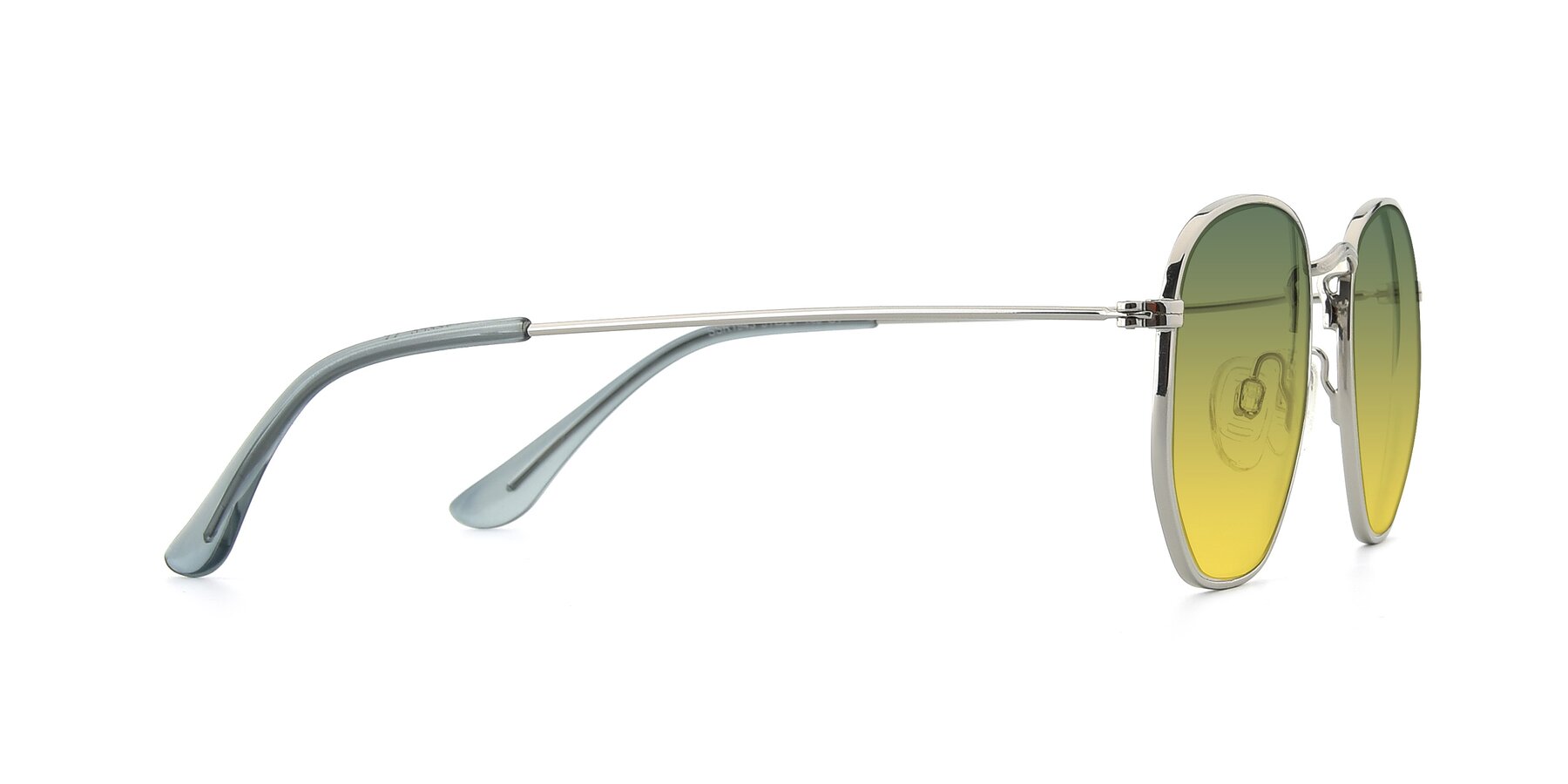 Side of SSR1943 in Silver with Green / Yellow Gradient Lenses