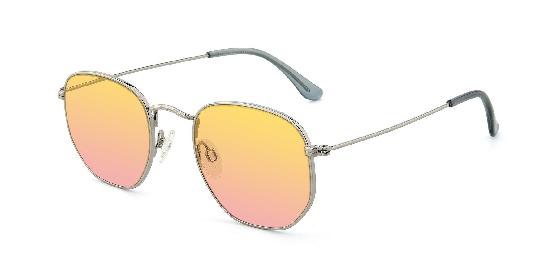 Angle of SSR1943 in Silver with Yellow / Pink Gradient Lenses