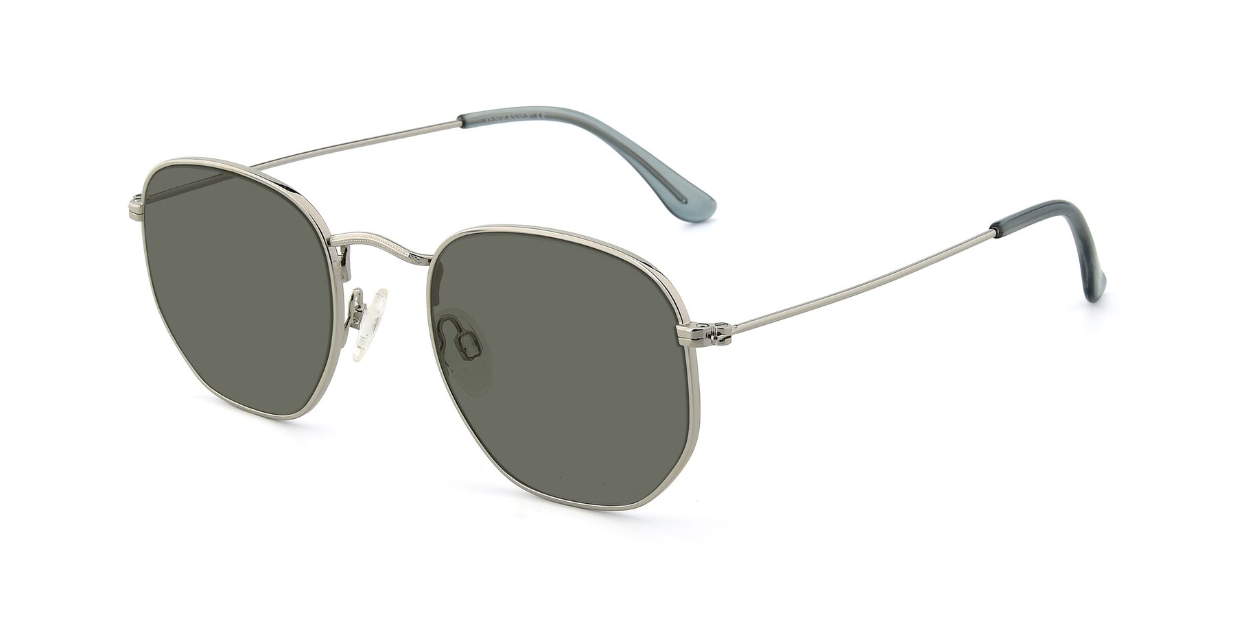 Angle of SSR1943 in Silver with Gray Polarized Lenses