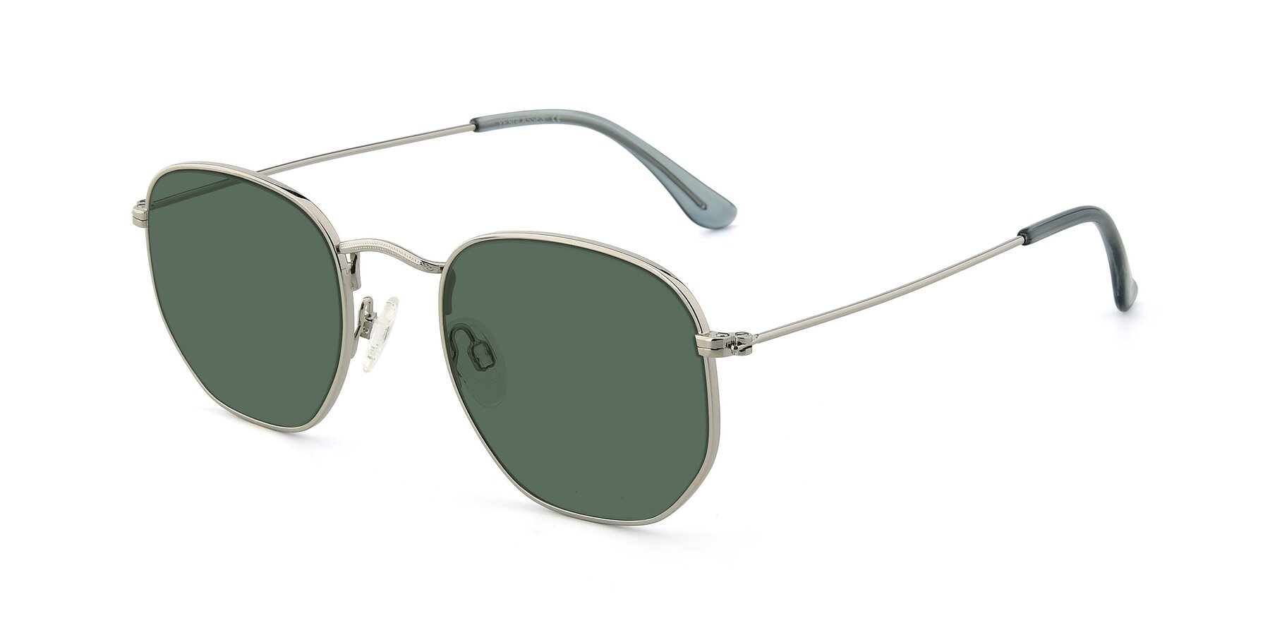 Angle of SSR1943 in Silver with Green Polarized Lenses