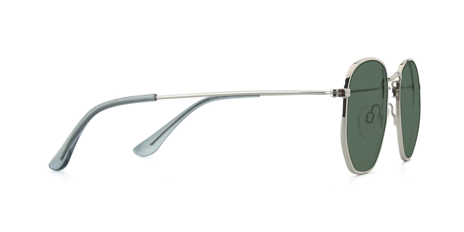 Side of SSR1943 in Silver with Green Polarized Lenses