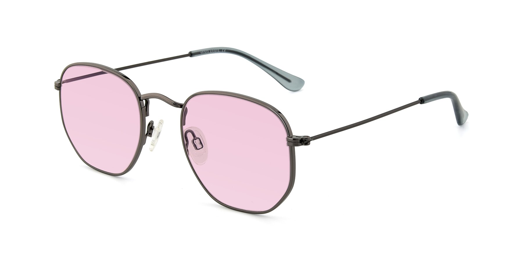 Angle of SSR1943 in Grey with Light Pink Tinted Lenses