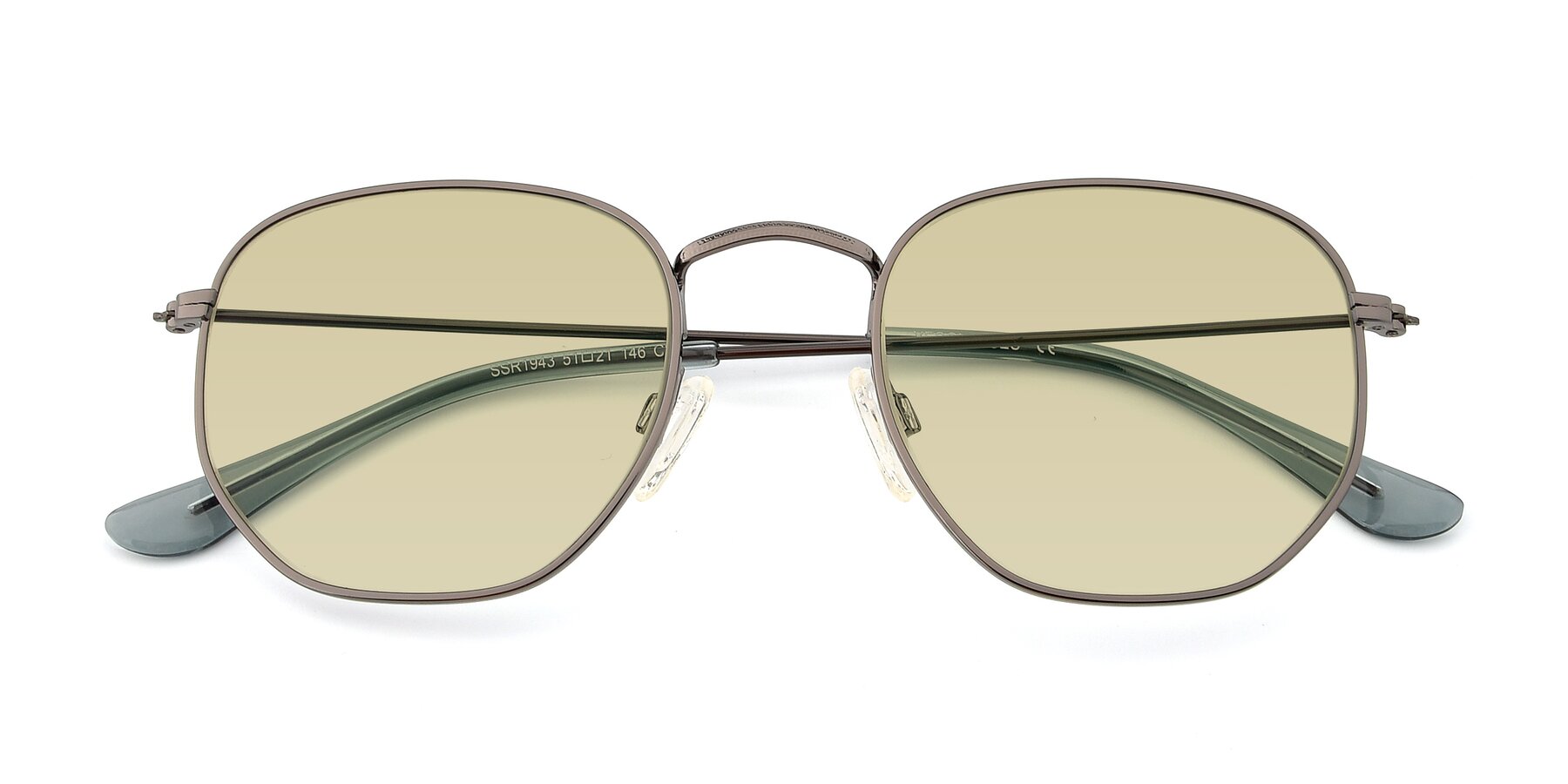 Folded Front of SSR1943 in Grey with Light Champagne Tinted Lenses