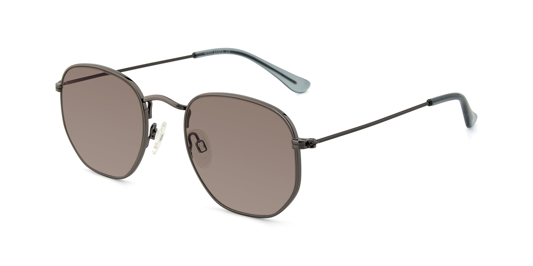 Angle of SSR1943 in Grey with Medium Brown Tinted Lenses