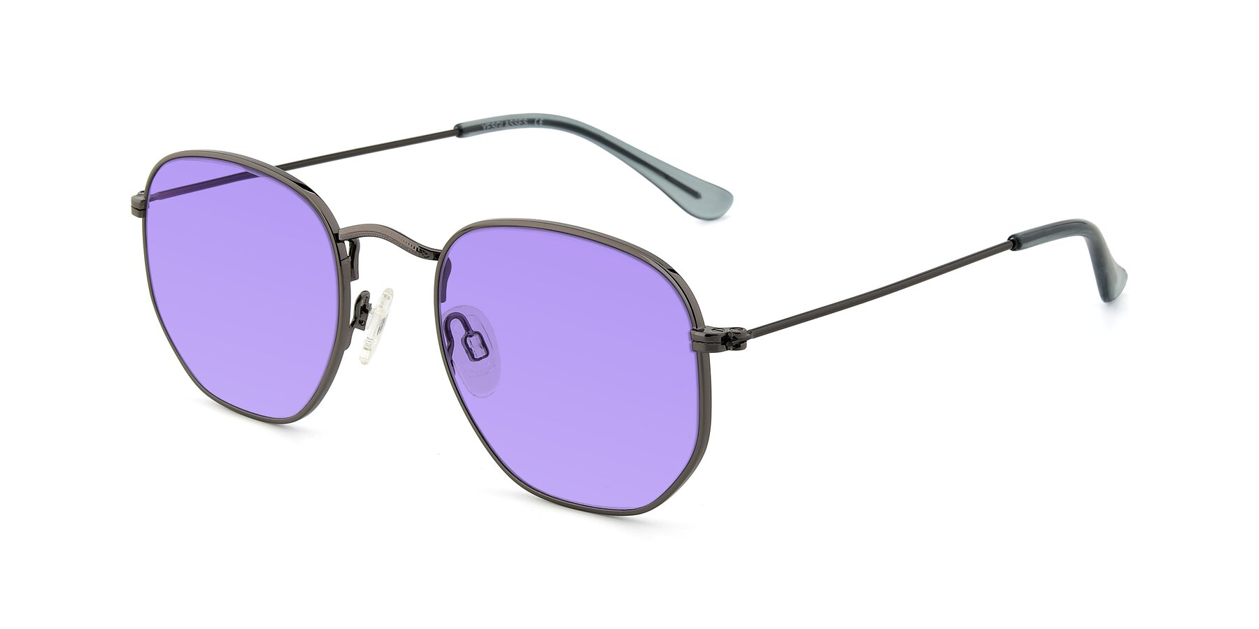 Angle of SSR1943 in Grey with Medium Purple Tinted Lenses