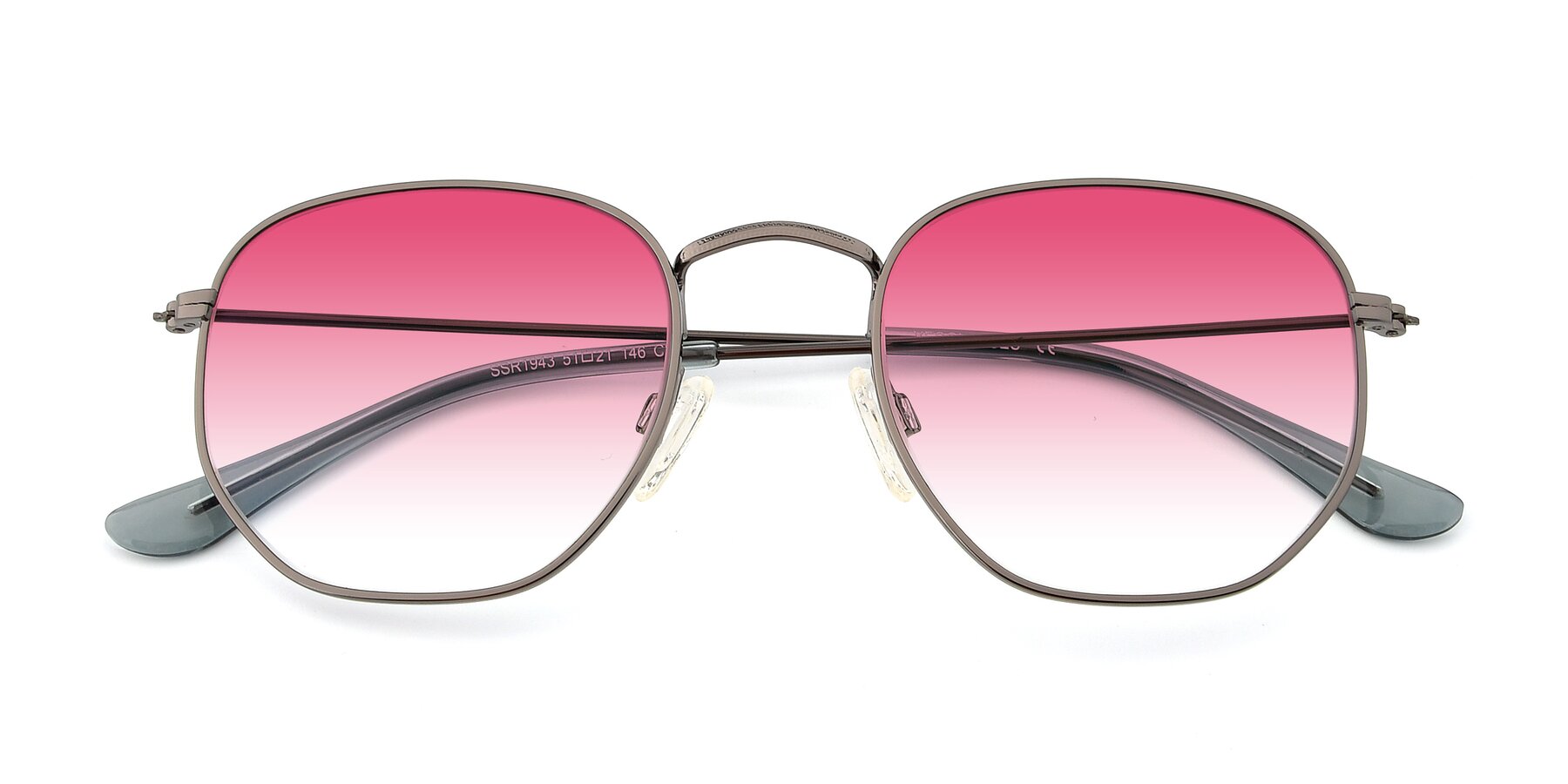 Folded Front of SSR1943 in Grey with Pink Gradient Lenses