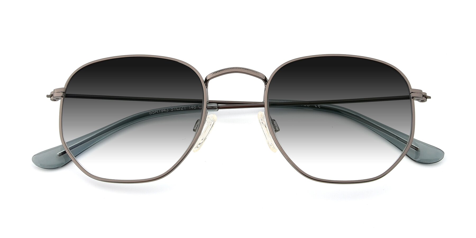 Folded Front of SSR1943 in Grey with Gray Gradient Lenses