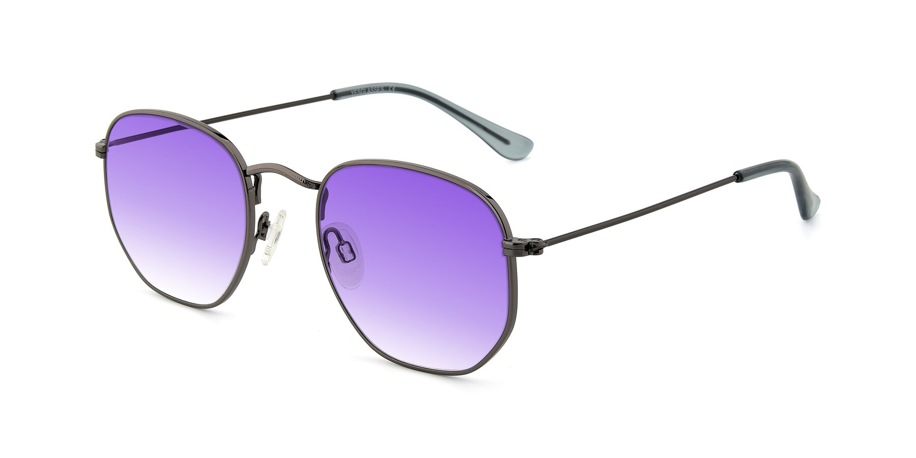 Angle of SSR1943 in Grey with Purple Gradient Lenses