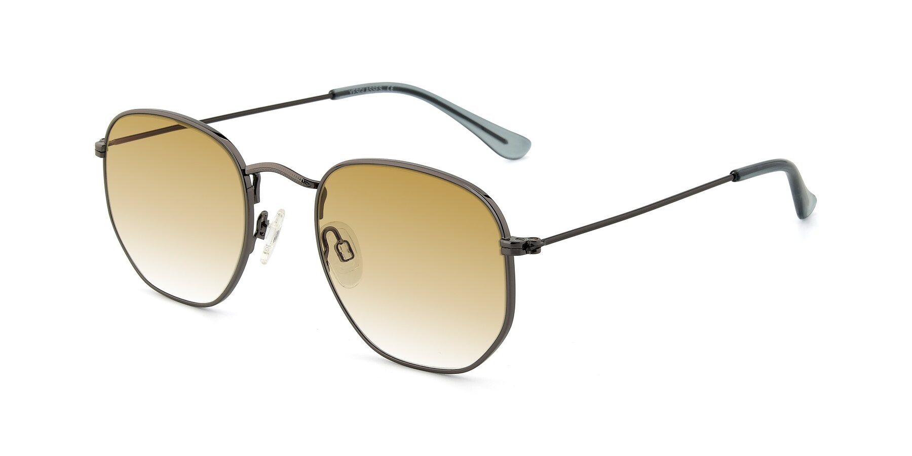 Angle of SSR1943 in Grey with Champagne Gradient Lenses