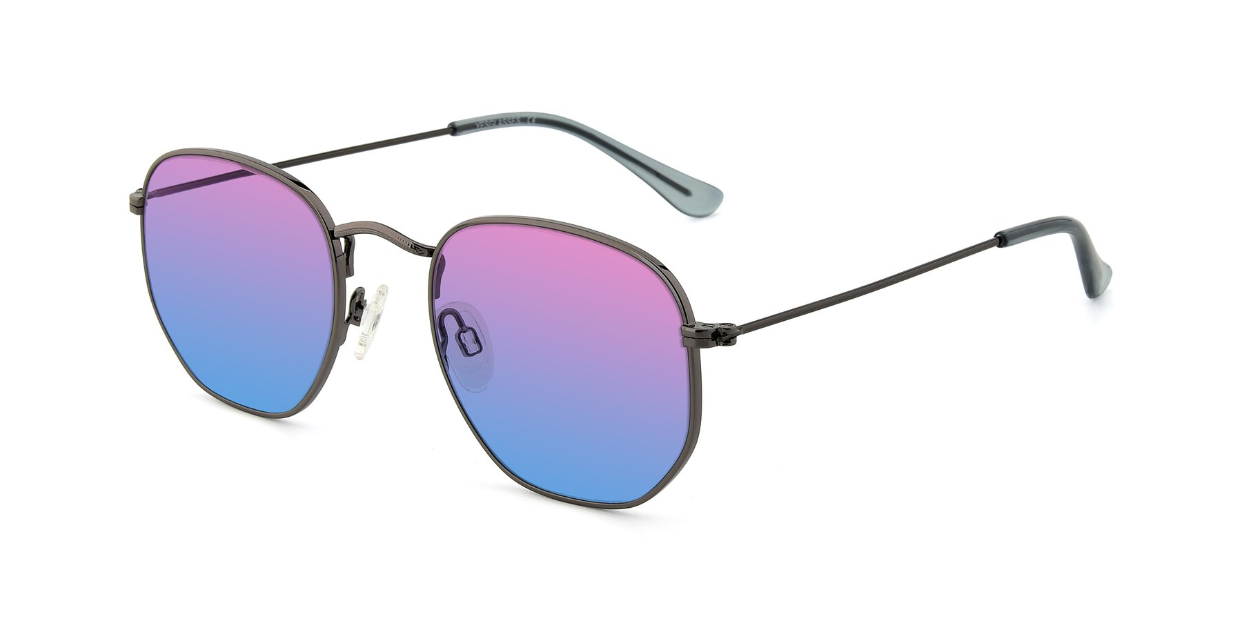 Angle of SSR1943 in Grey with Pink / Blue Gradient Lenses