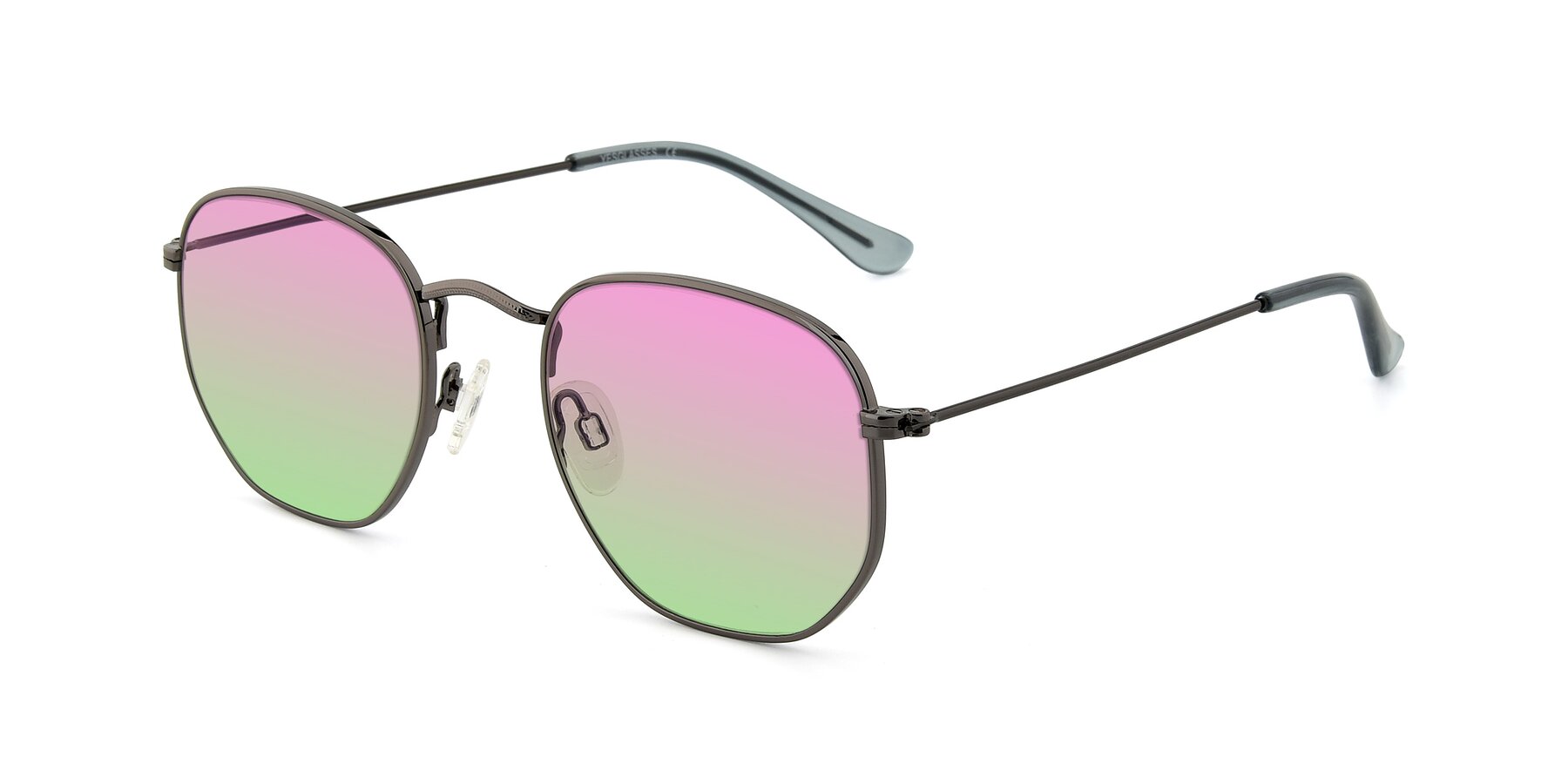 Angle of SSR1943 in Grey with Pink / Green Gradient Lenses