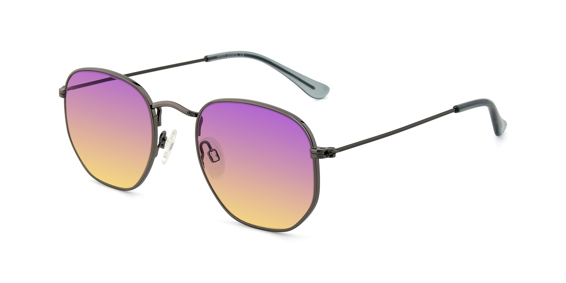 Angle of SSR1943 in Grey with Purple / Yellow Gradient Lenses