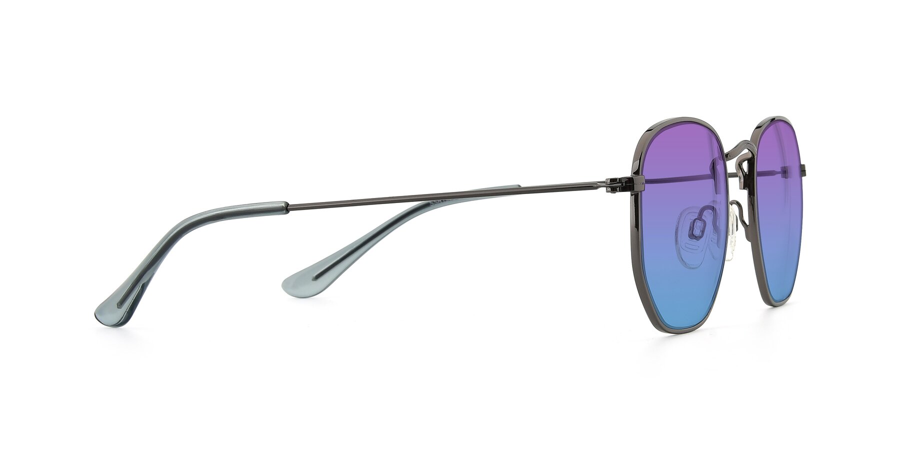 Side of SSR1943 in Grey with Purple / Blue Gradient Lenses