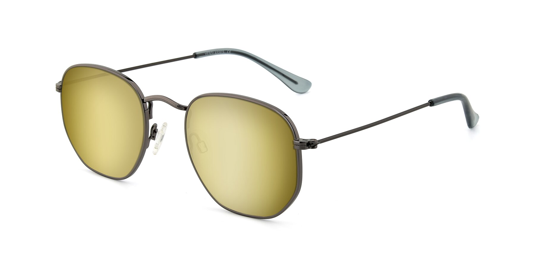 Angle of SSR1943 in Grey with Gold Mirrored Lenses