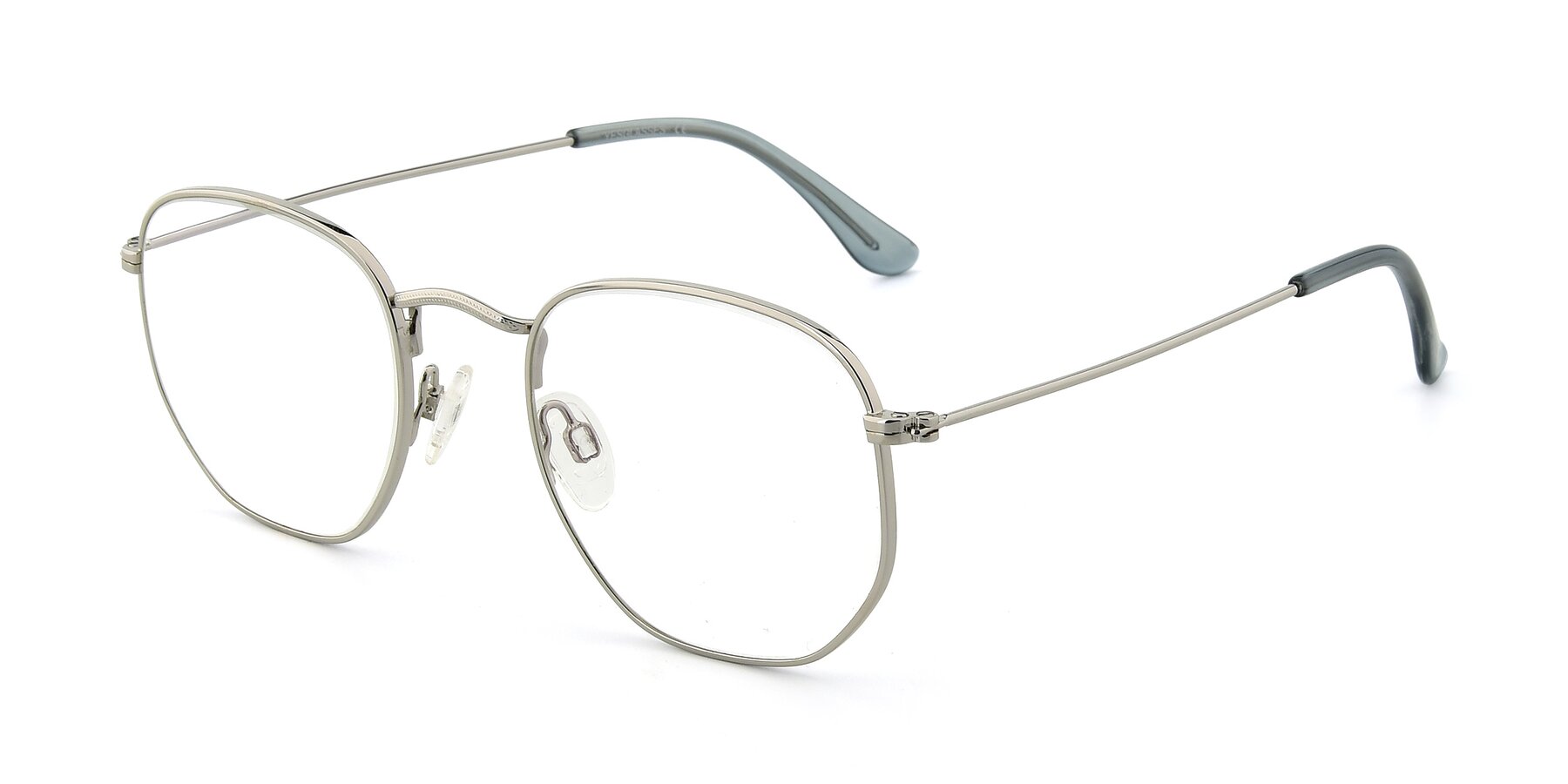 Angle of SSR1944 in Silver with Clear Reading Eyeglass Lenses