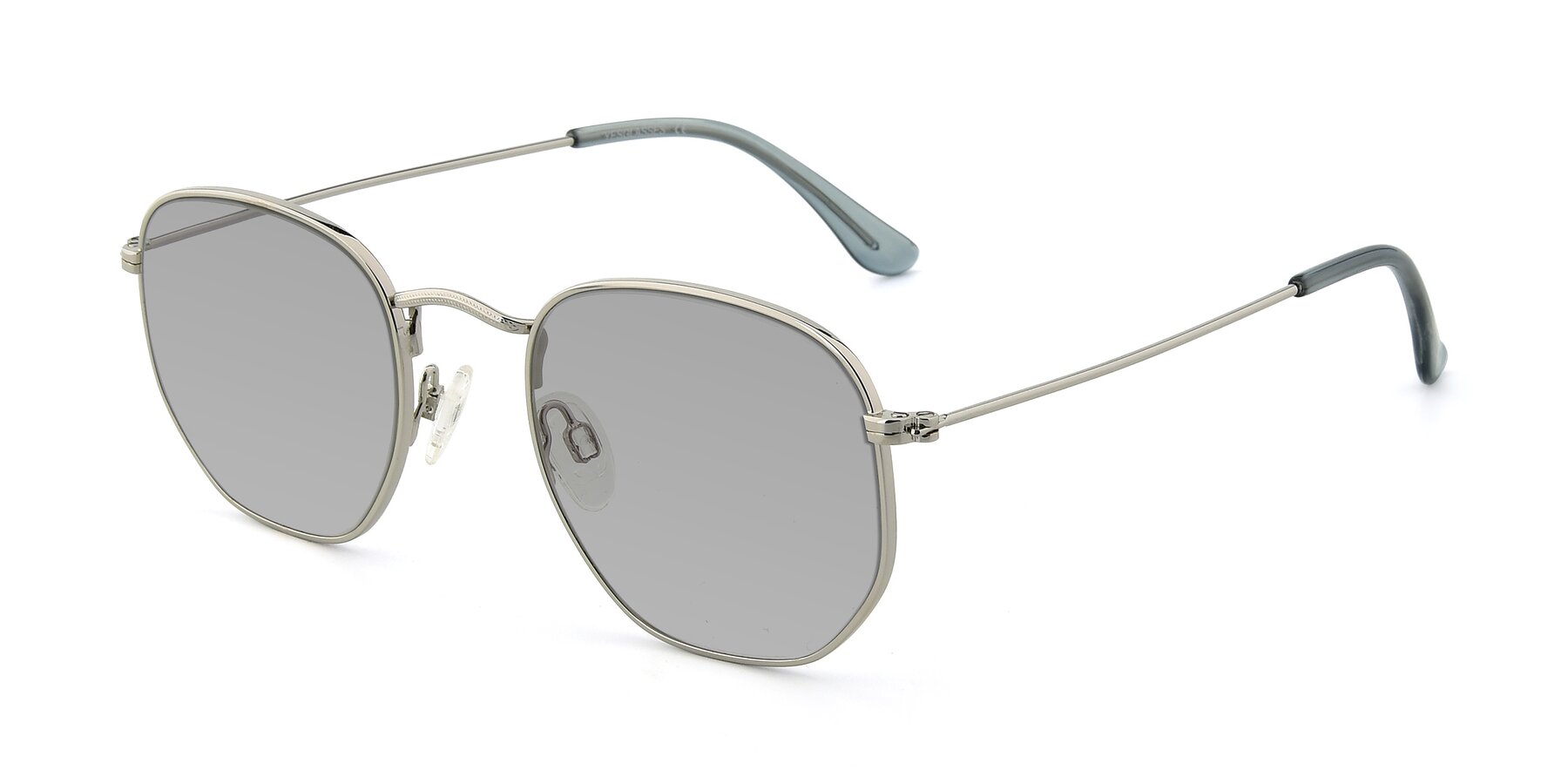 Angle of SSR1944 in Silver with Light Gray Tinted Lenses