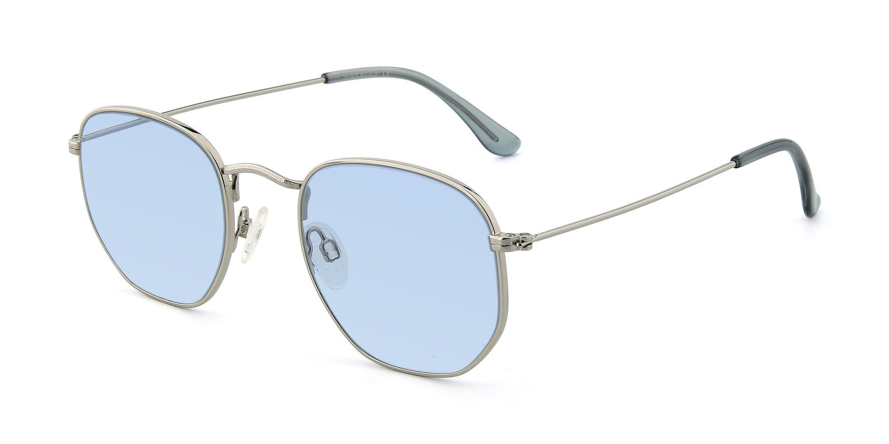 Angle of SSR1944 in Silver with Light Blue Tinted Lenses