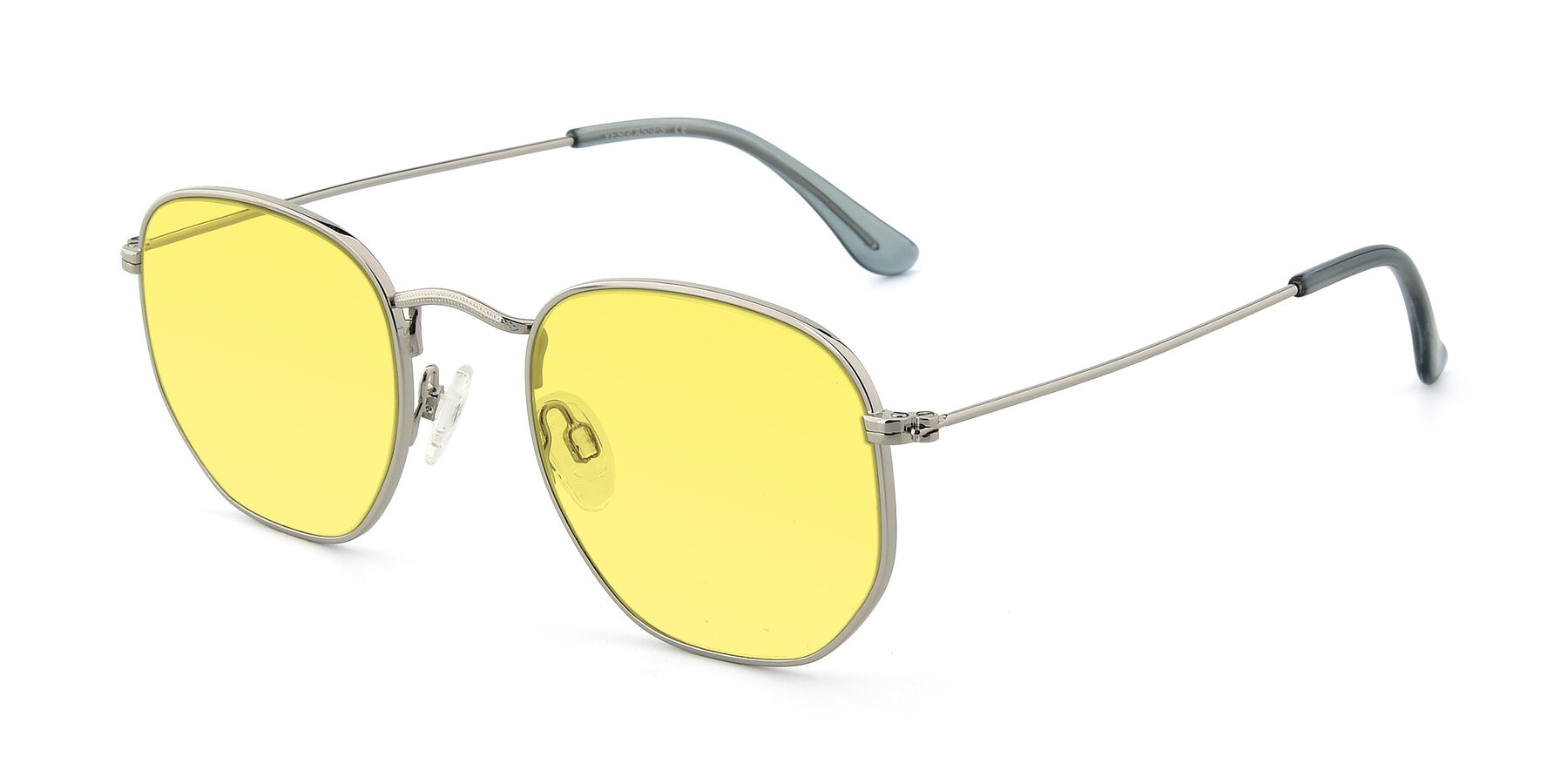 Angle of SSR1944 in Silver with Medium Yellow Tinted Lenses