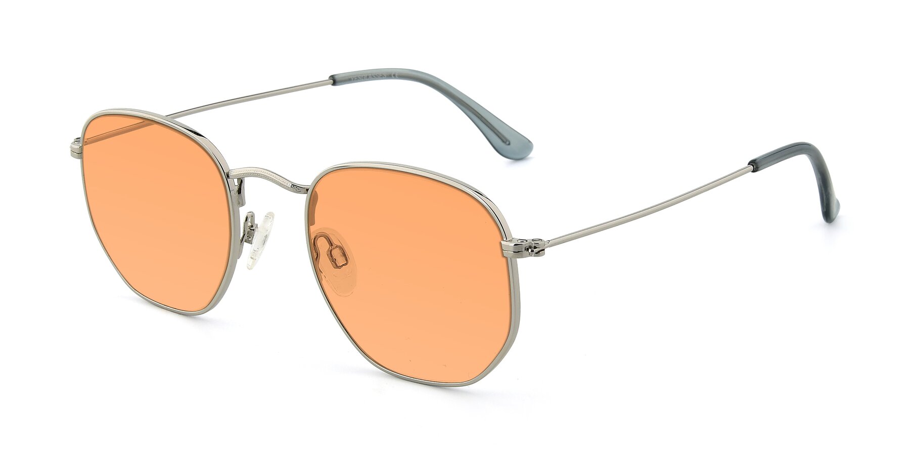 Angle of SSR1944 in Silver with Medium Orange Tinted Lenses