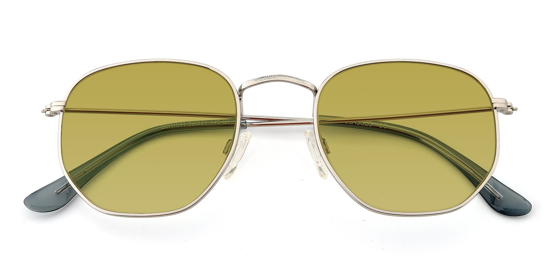 Folded Front of SSR1944 in Silver with Champagne Tinted Lenses