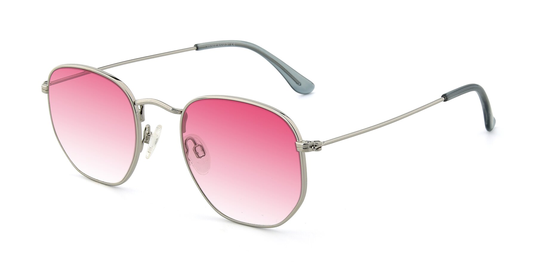Angle of SSR1944 in Silver with Pink Gradient Lenses