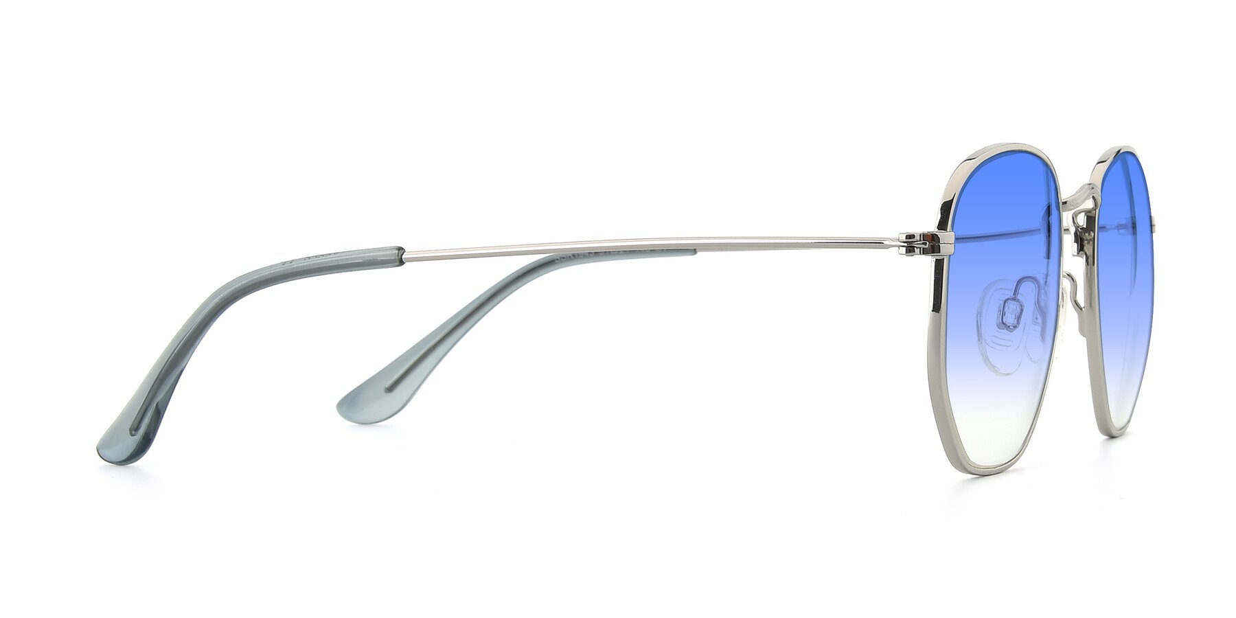 Side of SSR1944 in Silver with Blue Gradient Lenses