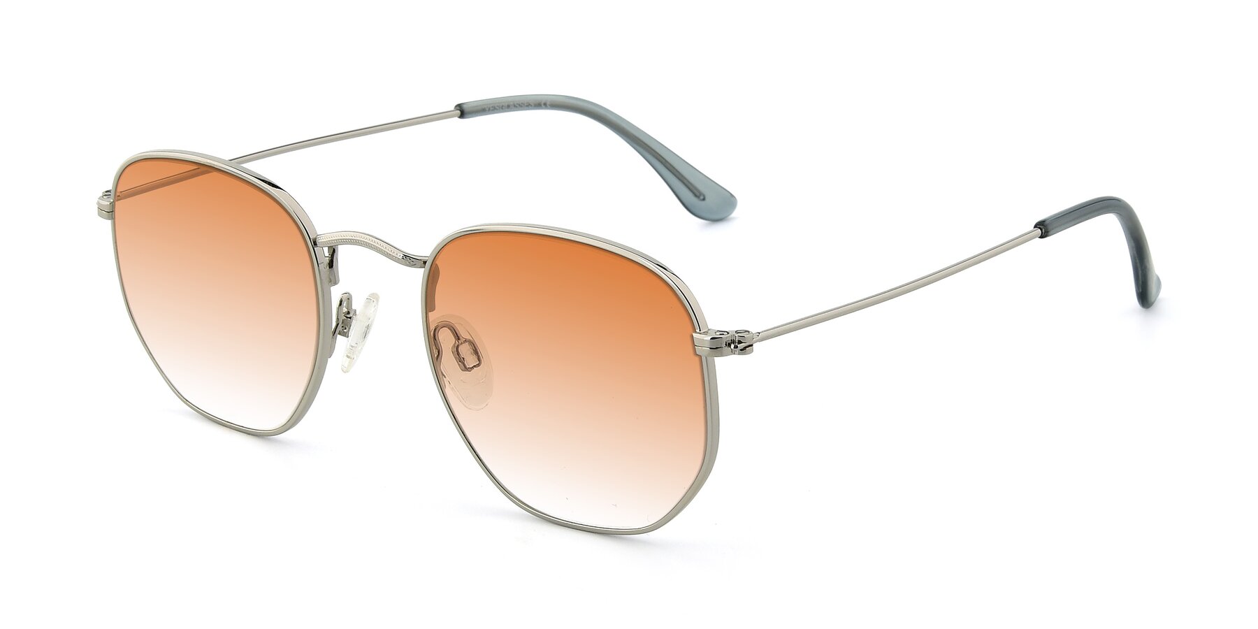 Angle of SSR1944 in Silver with Orange Gradient Lenses