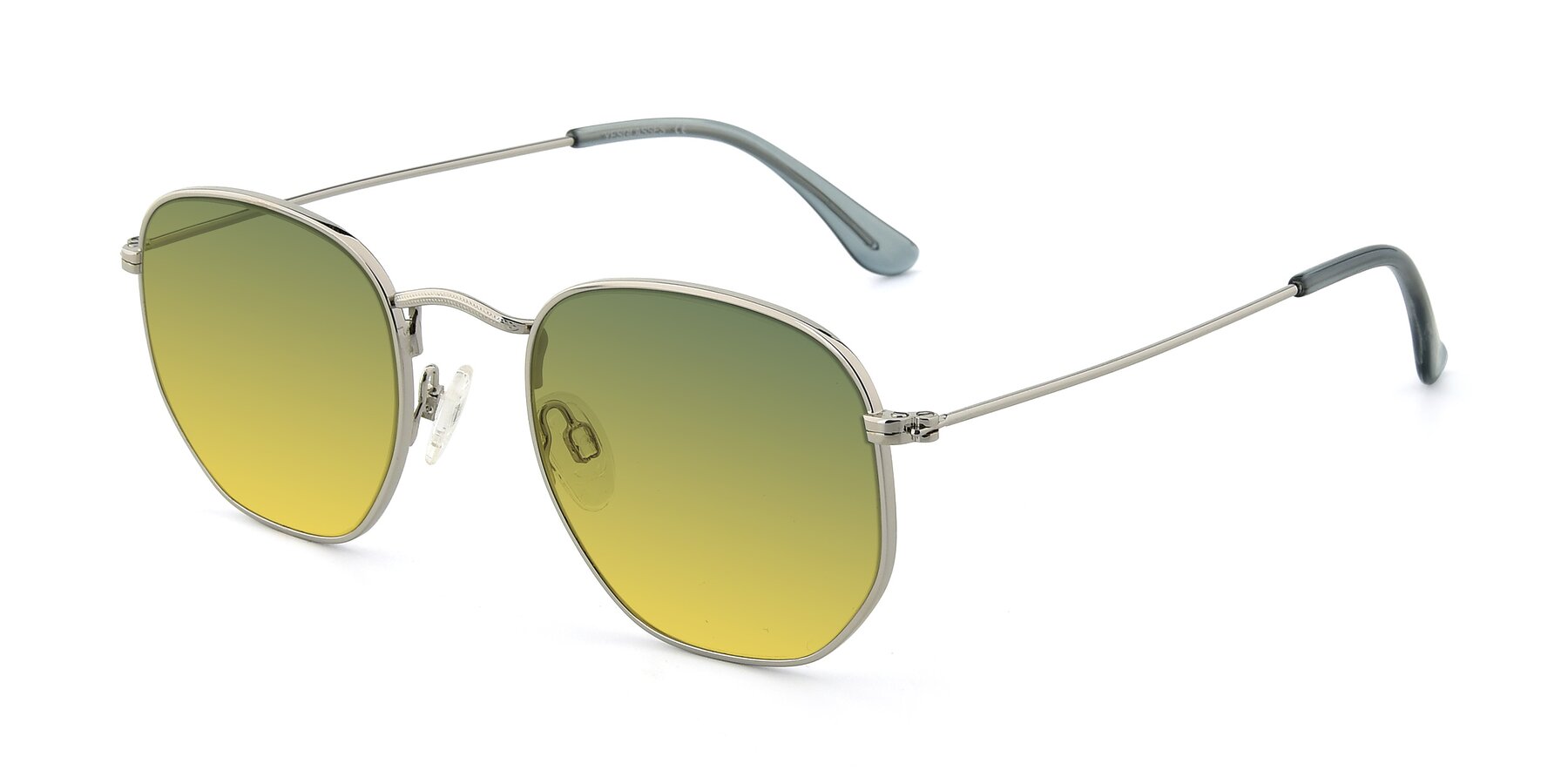 Angle of SSR1944 in Silver with Green / Yellow Gradient Lenses