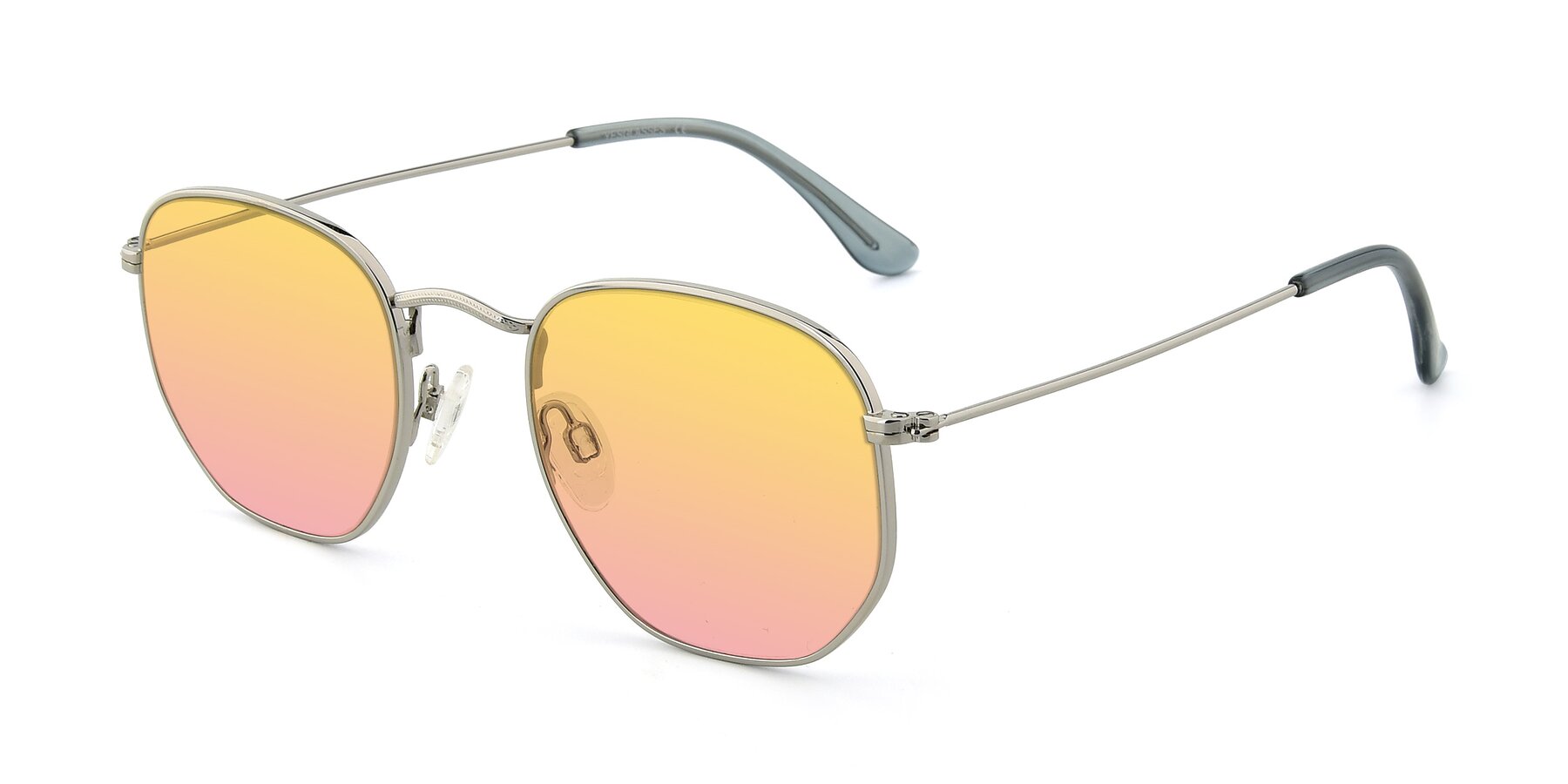 Angle of SSR1944 in Silver with Yellow / Pink Gradient Lenses