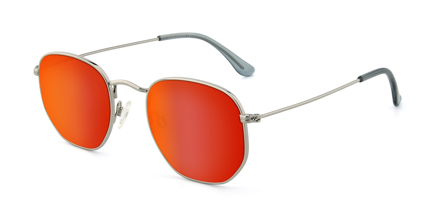 Angle of SSR1944 in Silver with Red Gold Mirrored Lenses