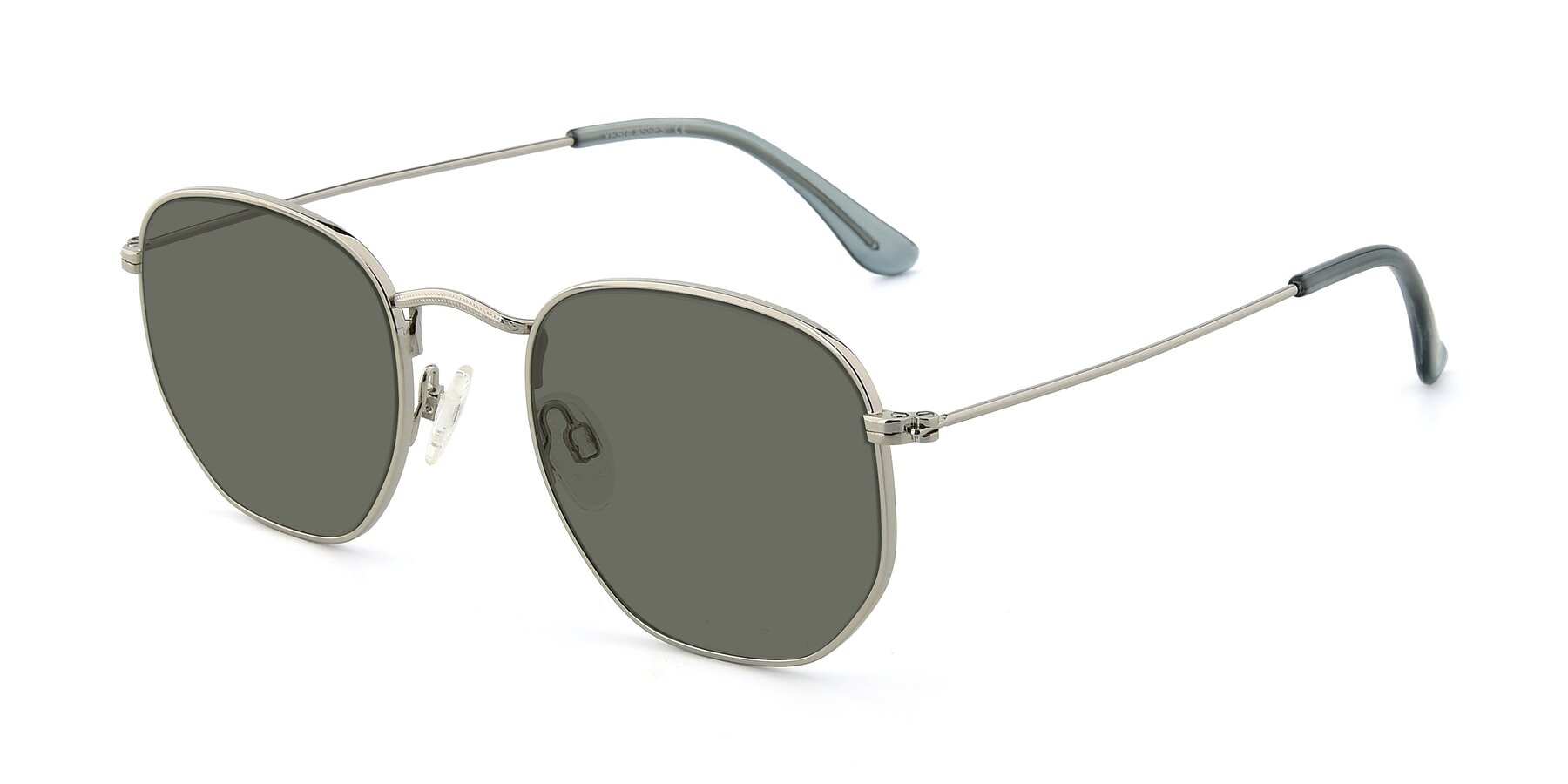 Angle of SSR1944 in Silver with Gray Polarized Lenses