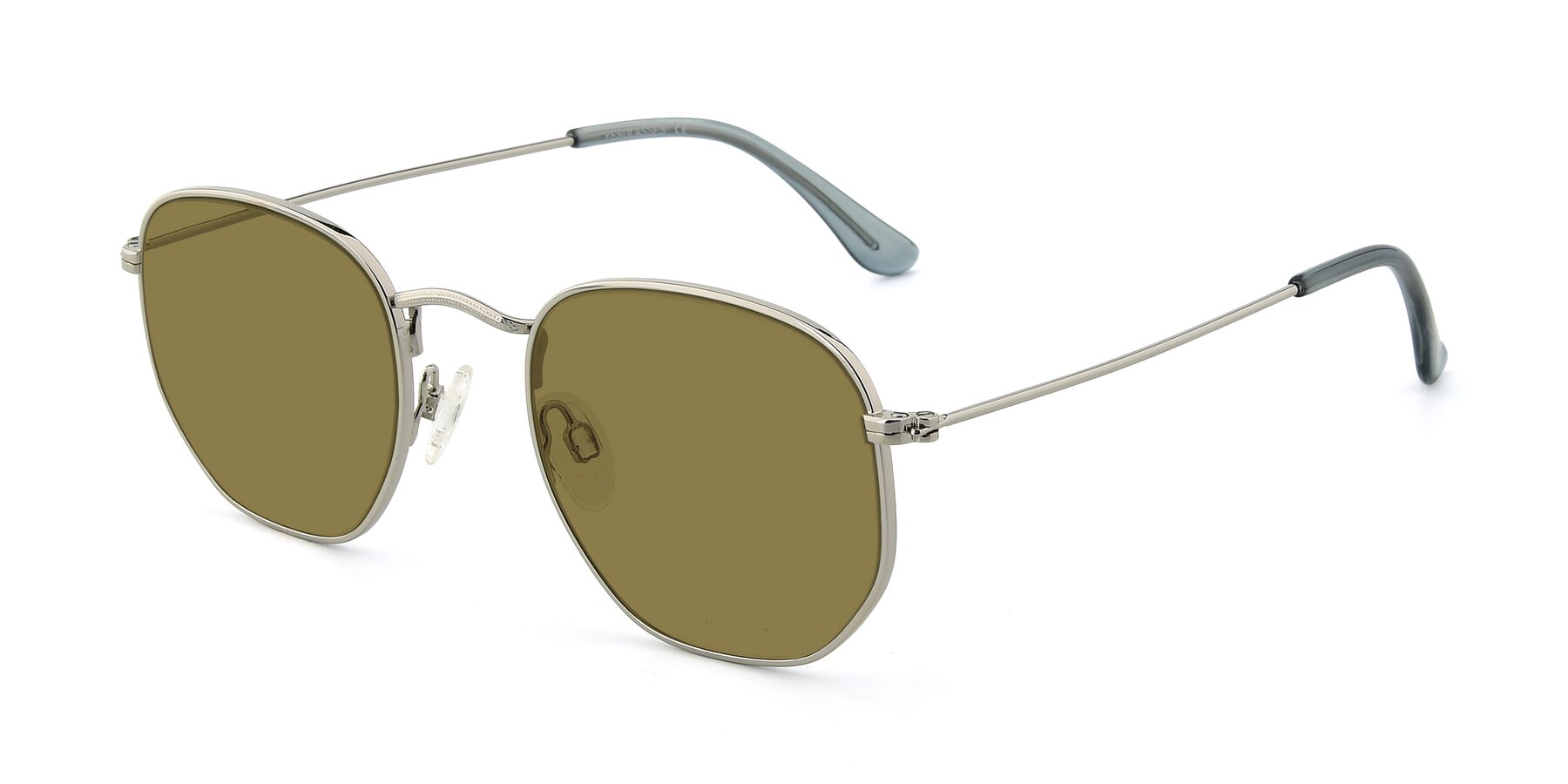 Angle of SSR1944 in Silver with Brown Polarized Lenses