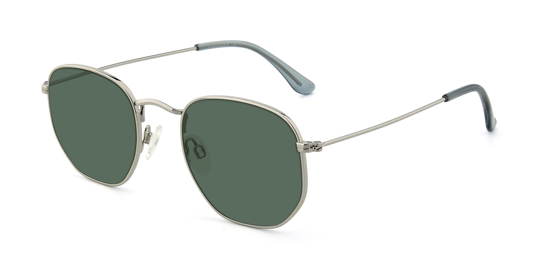 Angle of SSR1944 in Silver with Green Polarized Lenses