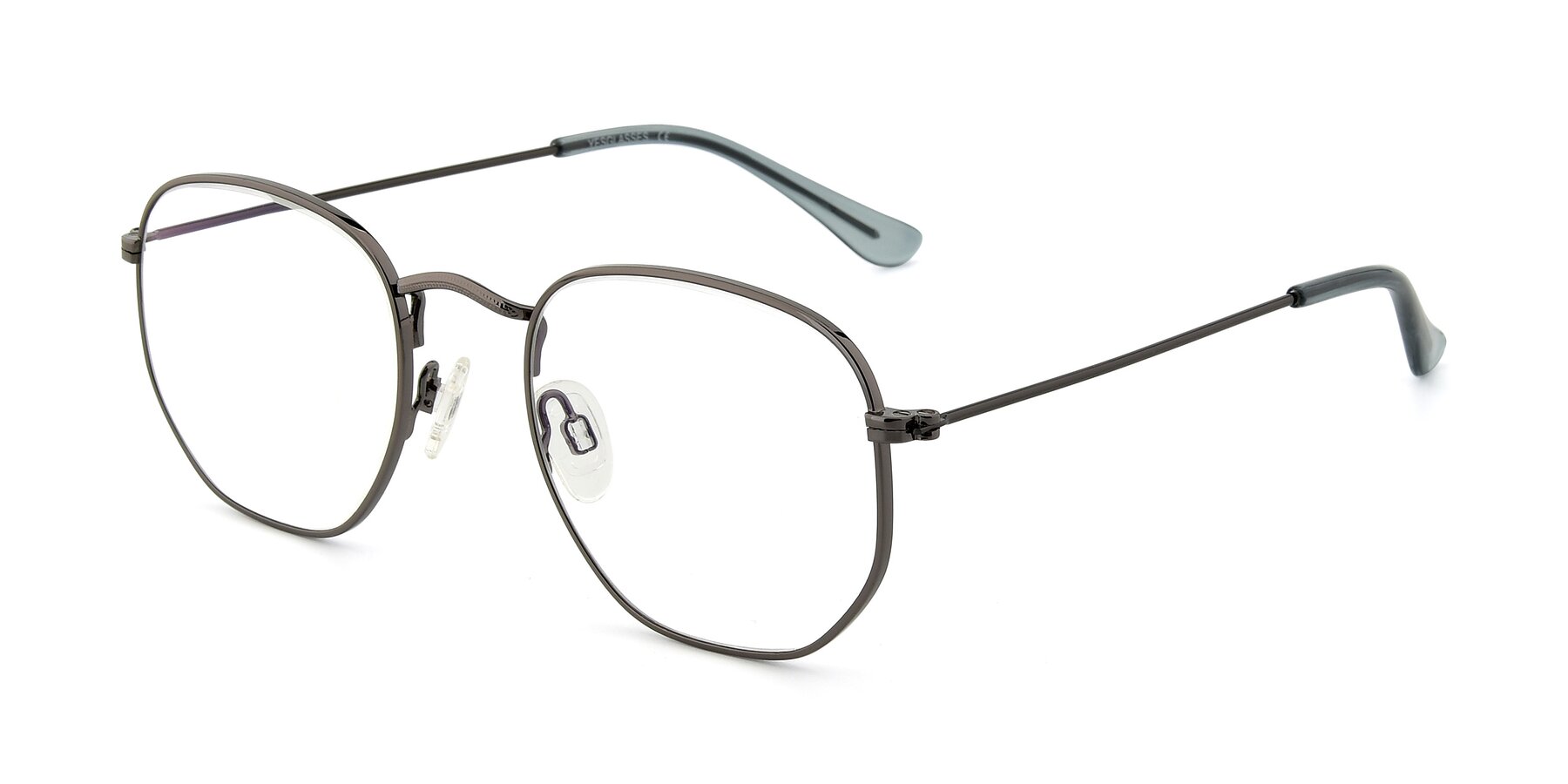 Angle of SSR1944 in Grey with Clear Reading Eyeglass Lenses