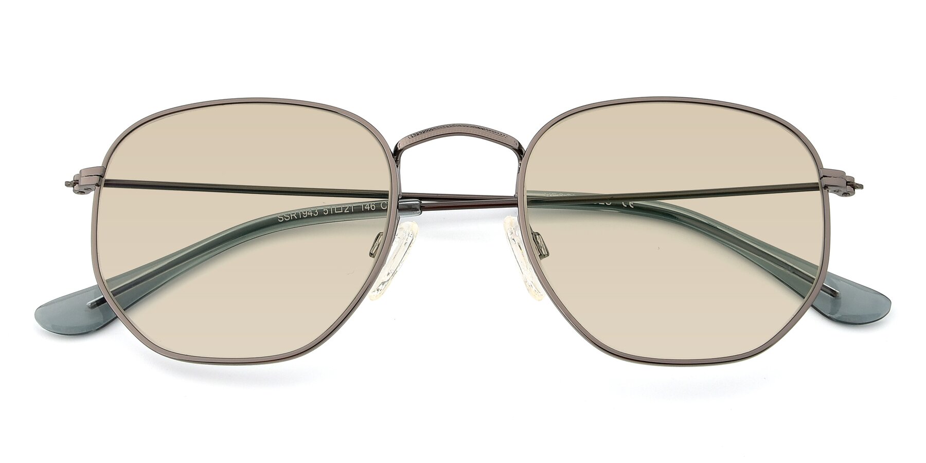 Folded Front of SSR1944 in Grey with Light Brown Tinted Lenses