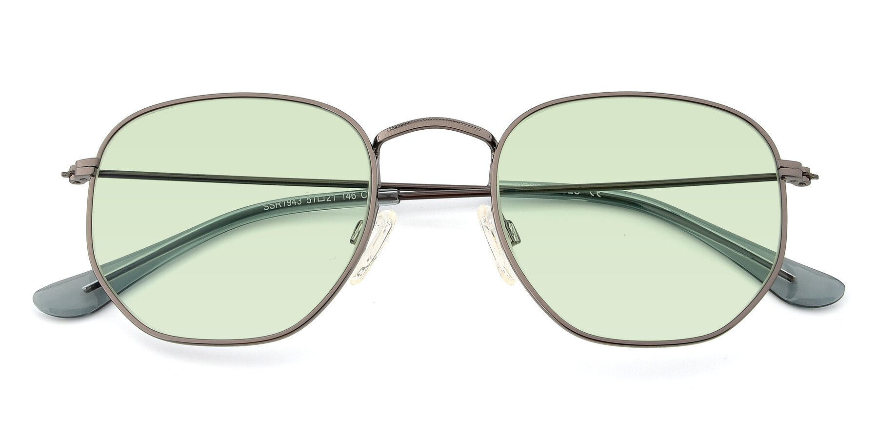 Folded Front of SSR1944 in Grey with Light Green Tinted Lenses